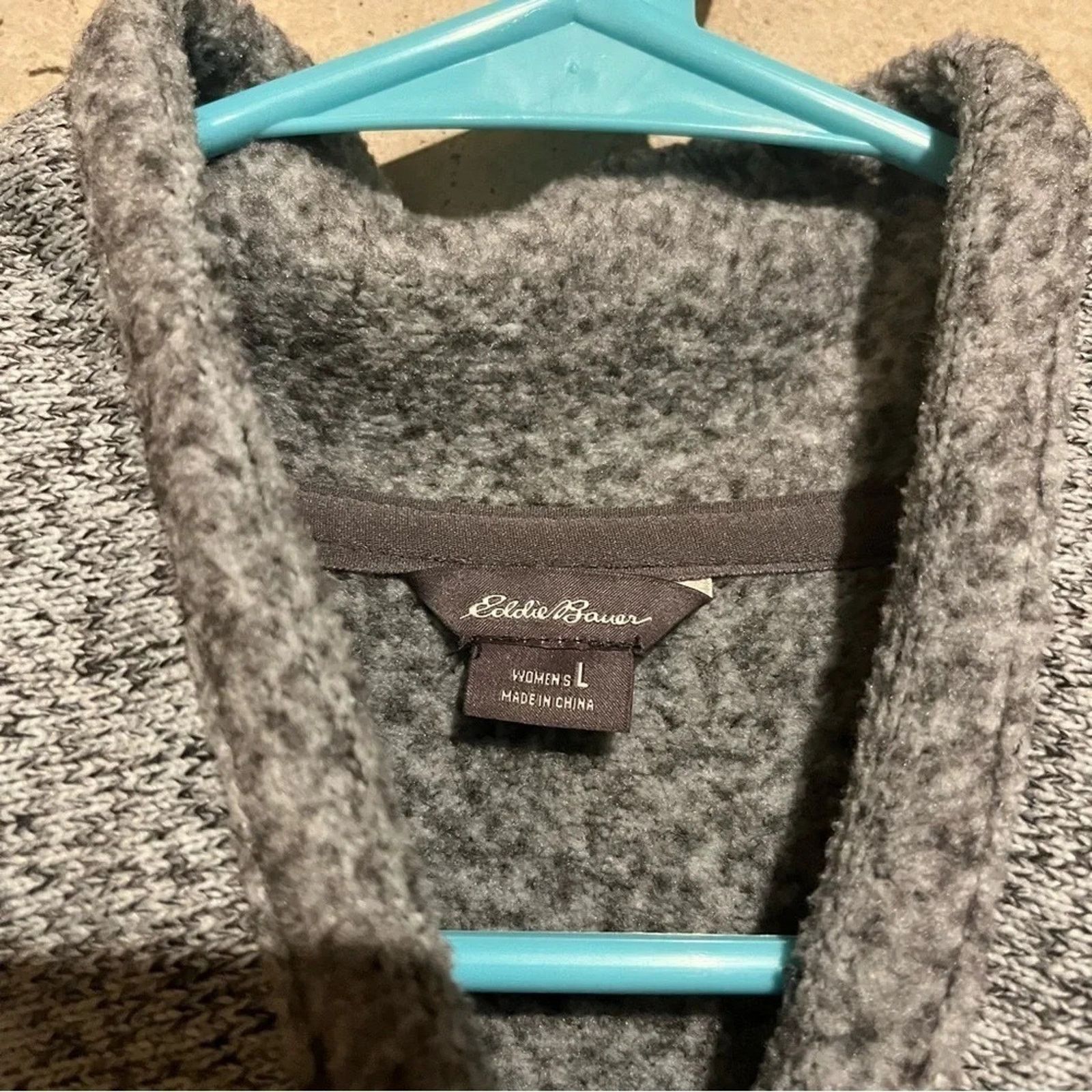 Eddie Bauer Eddie Bauer sz L Fleece Pullover Grey Blue Heather Size L / US 10 / IT 46 - 4 Thumbnail