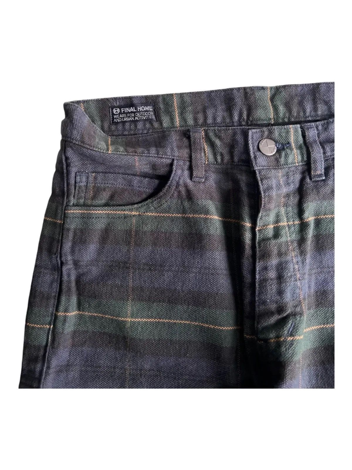 Final Home Tsumura FH Plaid Cargo Survival Pocket Parachute Jeans Pants Size US 30 / EU 46 - 7 Thumbnail