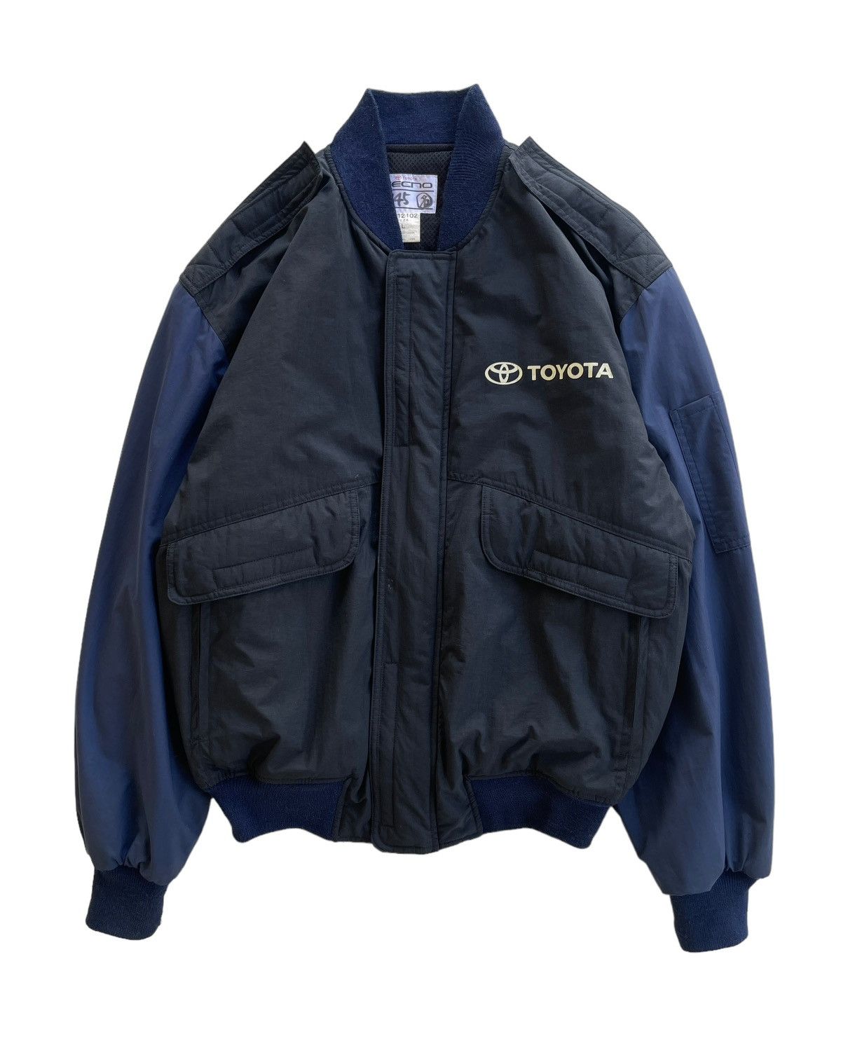 image of Racing x Sports Specialties Vintage Toyata Techno Trd Bomber Jacket in Navy Blue, Men's (Size Large