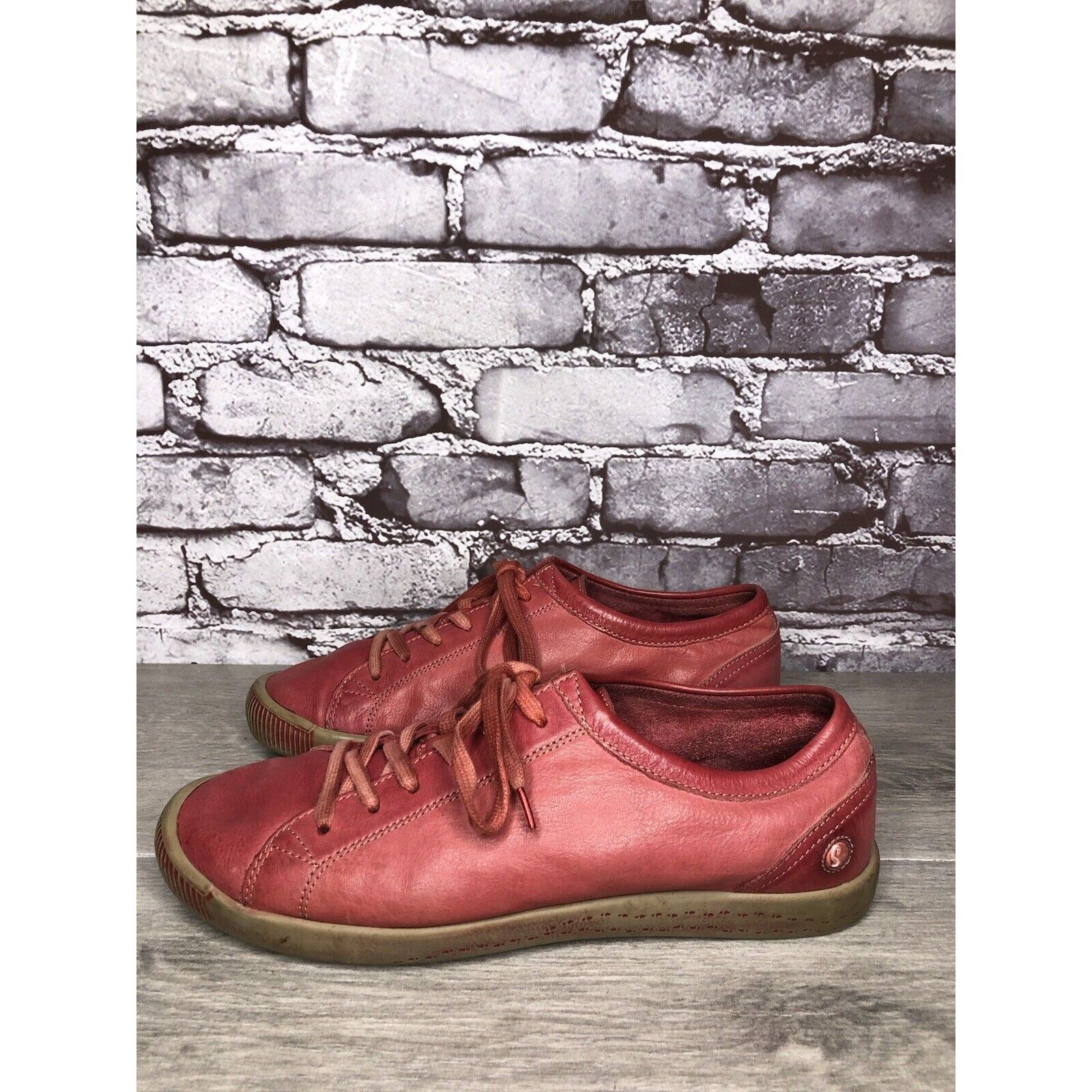 Hogan Hogan Red Leather Casual Comfort Lace Up Sneakers Shoes Wome Size US 9.5 / IT 39.5 - 15 Thumbnail