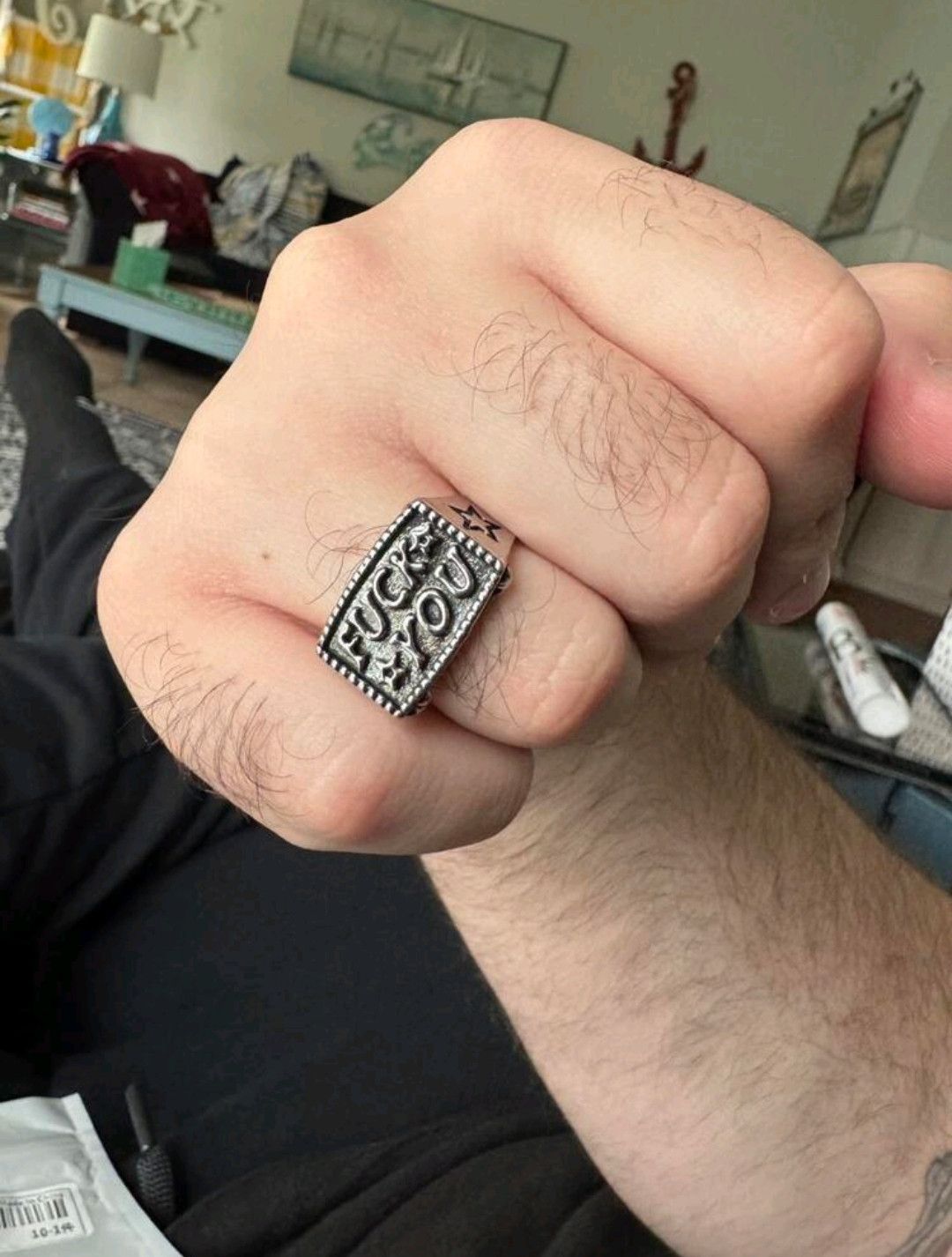 Japanese Brand F*ck Y*u Letter Rings size 9 Size ONE SIZE - 1 Thumbnail