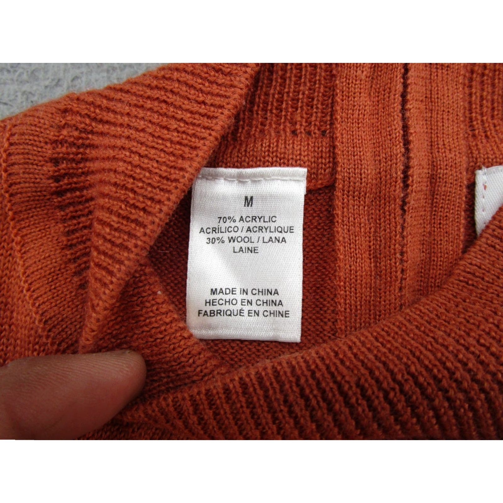 Vintage VTG Alfred Dunner Embroidered Wool Blend Pullover Sweater Women M Orange Size M / US 6-8 / IT 42-44 - 3 Thumbnail
