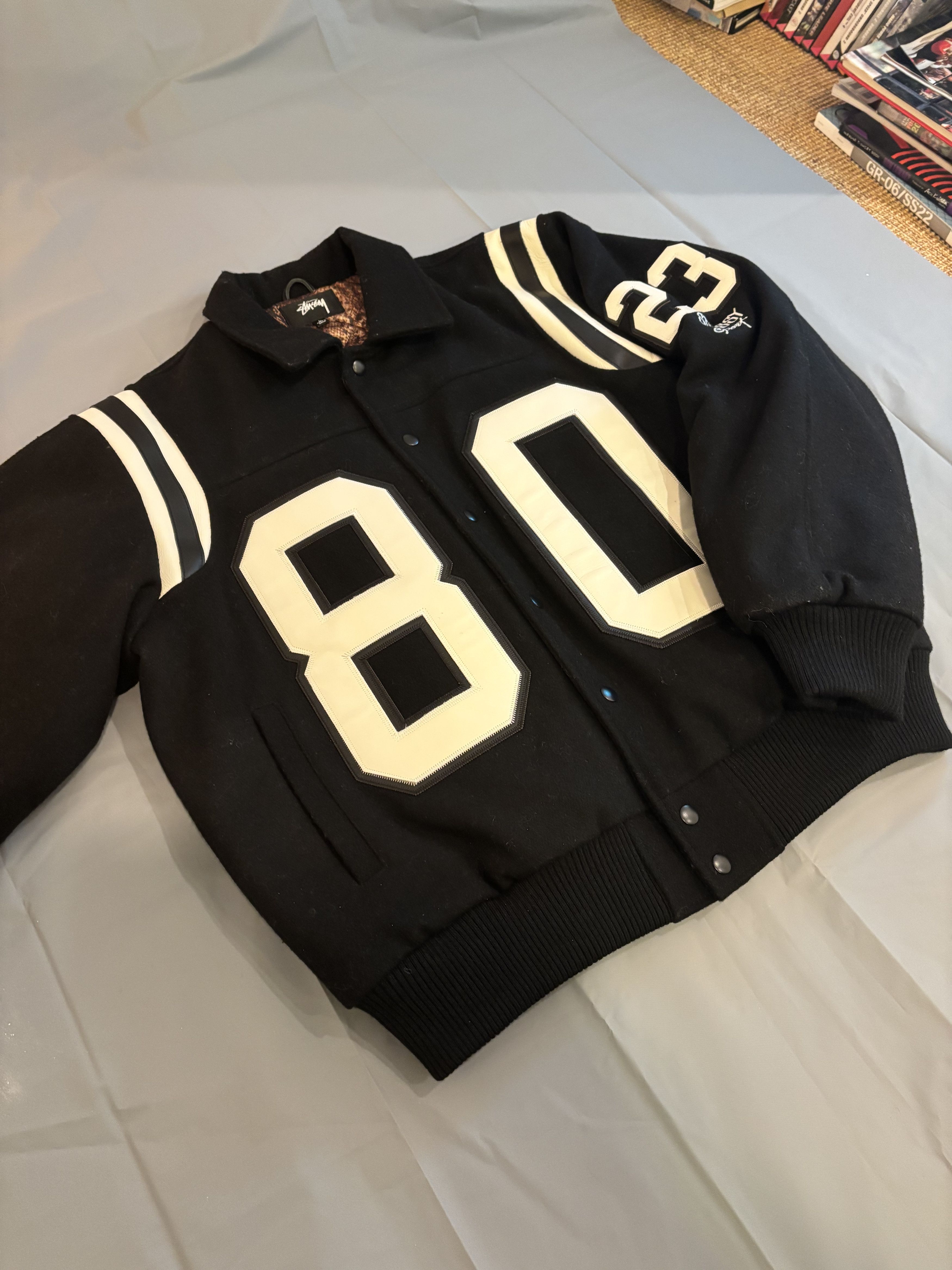 Stussy Veste teddy bombers Varsity jacket en laine Stussy 80 noir Size US L / EU 52-54 / 3 - 6 Thumbnail