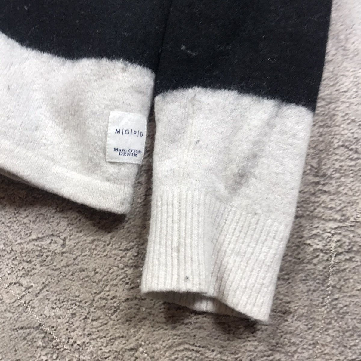 Vintage Vintage 90s Striped Knit Sweater Y2K Grunge Oversized Logo M Size M / US 6-8 / IT 42-44 - 4 Thumbnail