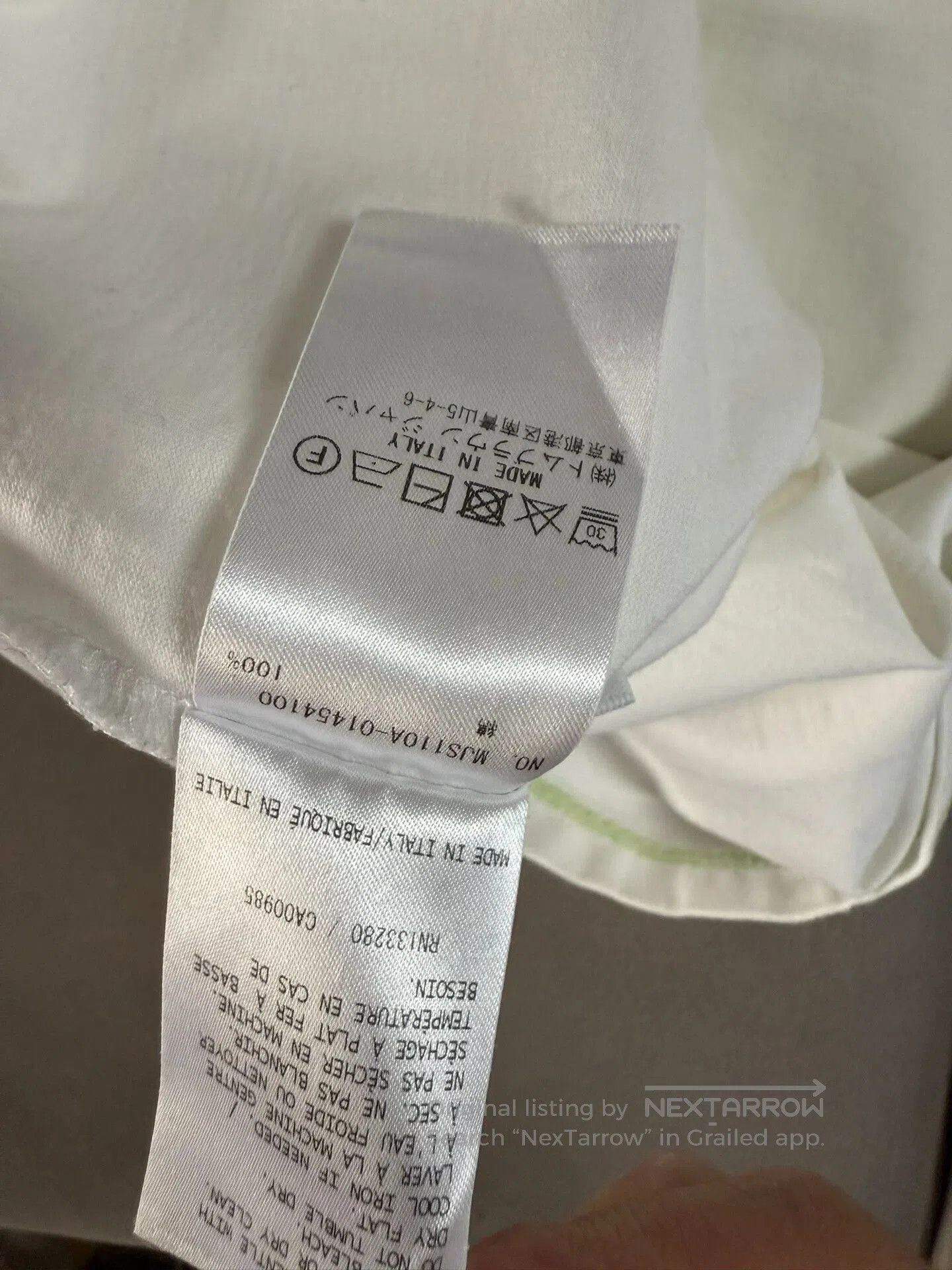 Thom Browne Thom Browne White Short Sleeve T. Size US M / EU 48-50 / 2 - 5 Thumbnail