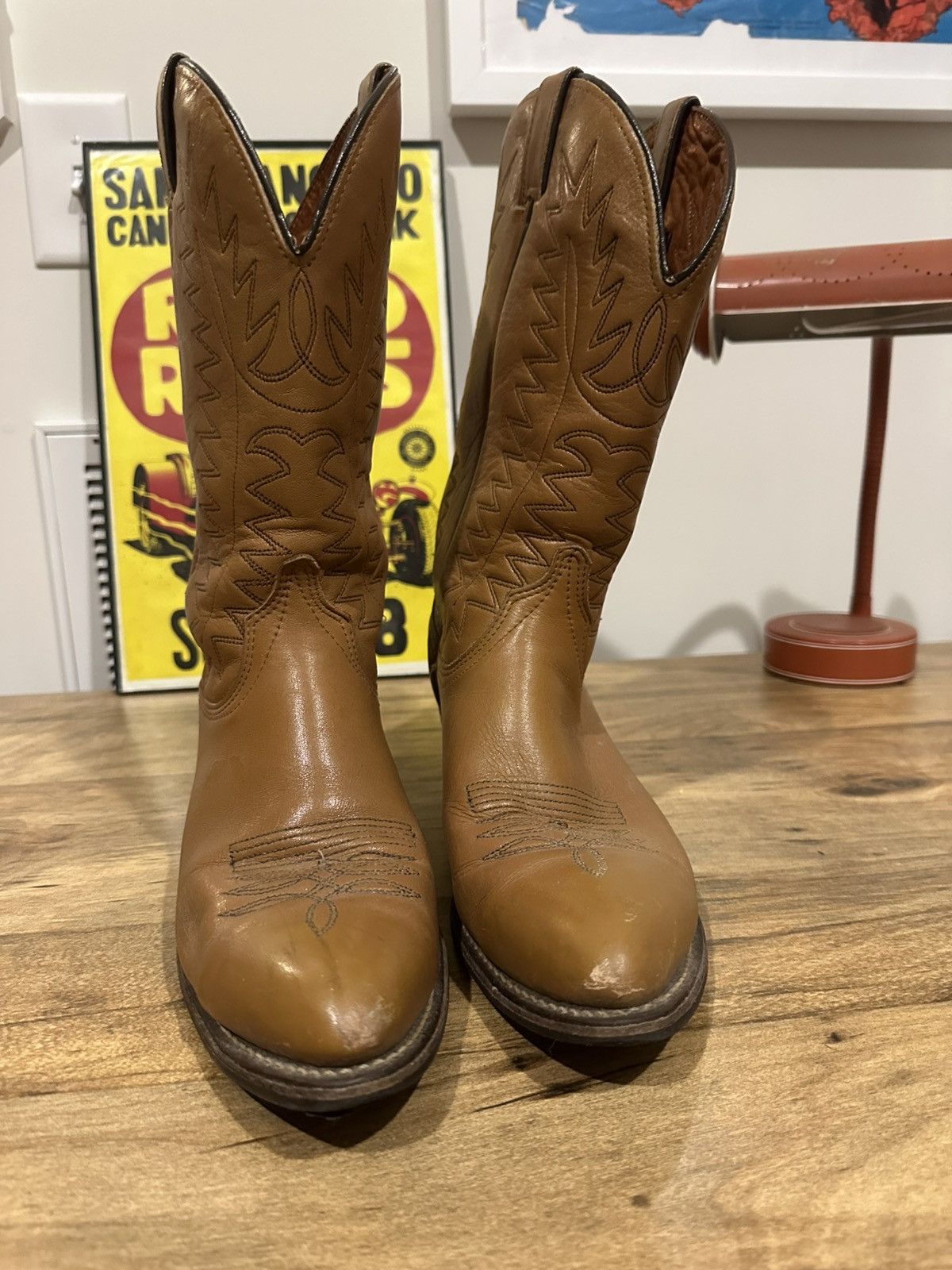 Wrangler Vintage Wrangler Cowboy Boots Tan Size 10 D Size US 10 / EU 43 - 2 Thumbnail