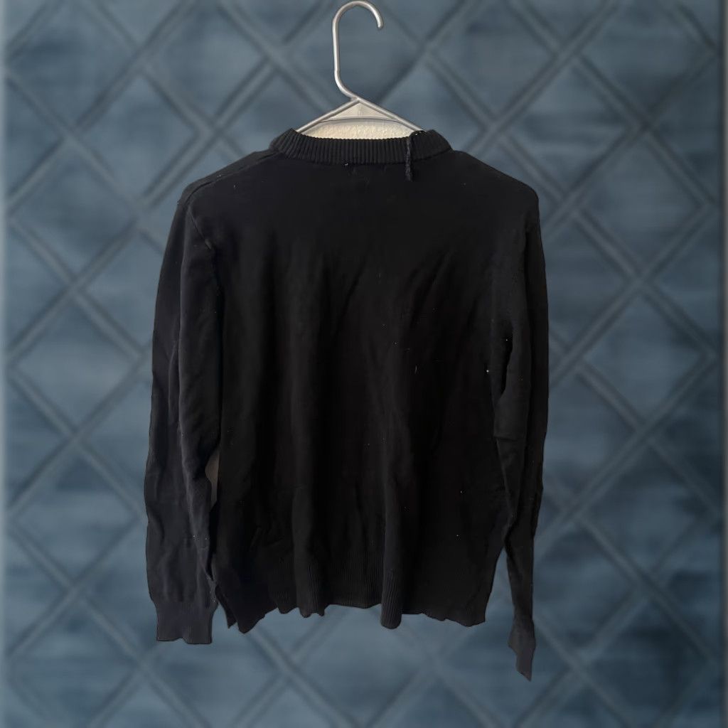 H&M H&M Women's Knit Sweater Red Medium Black Basics Pullover Long Sleeve Round Neck Cotton Knit Vintage? Size M / US 6-8 / IT 42-44 - 1 Thumbnail