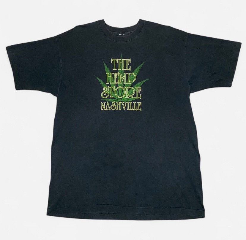 Vintage Vintage The hemp store Nashville weed graphic black T-shirt Size US XL / EU 56 / 4 - 2 Thumbnail