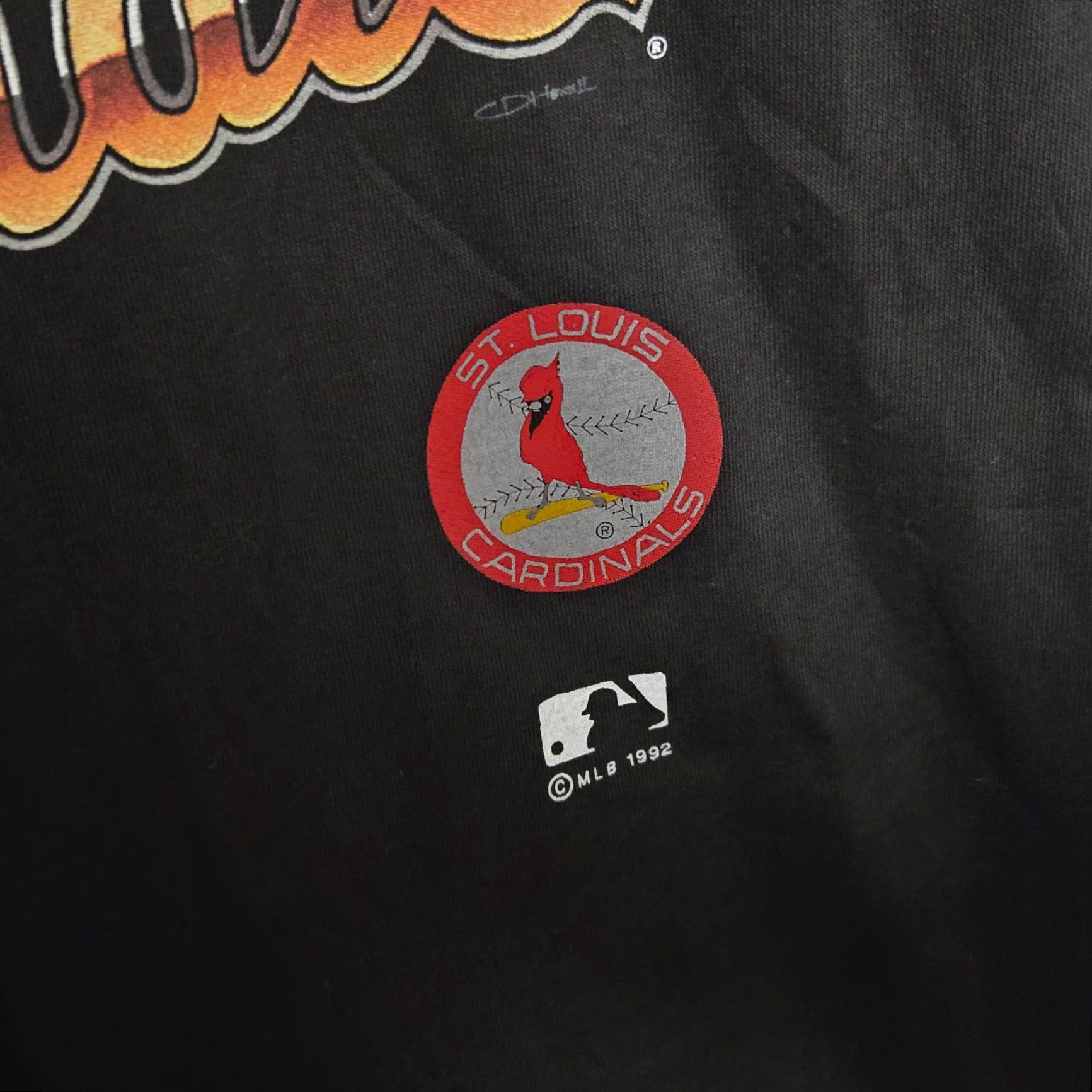 Salem Sportswear VINTAGE Salem Sportswear St. Louis Cardinals Short Sleeve Shirt Mens M Black Cotton 1990s 90s Sports Graphic Print Cardboard? Size US M / EU 48-50 / 2 - 6 Thumbnail