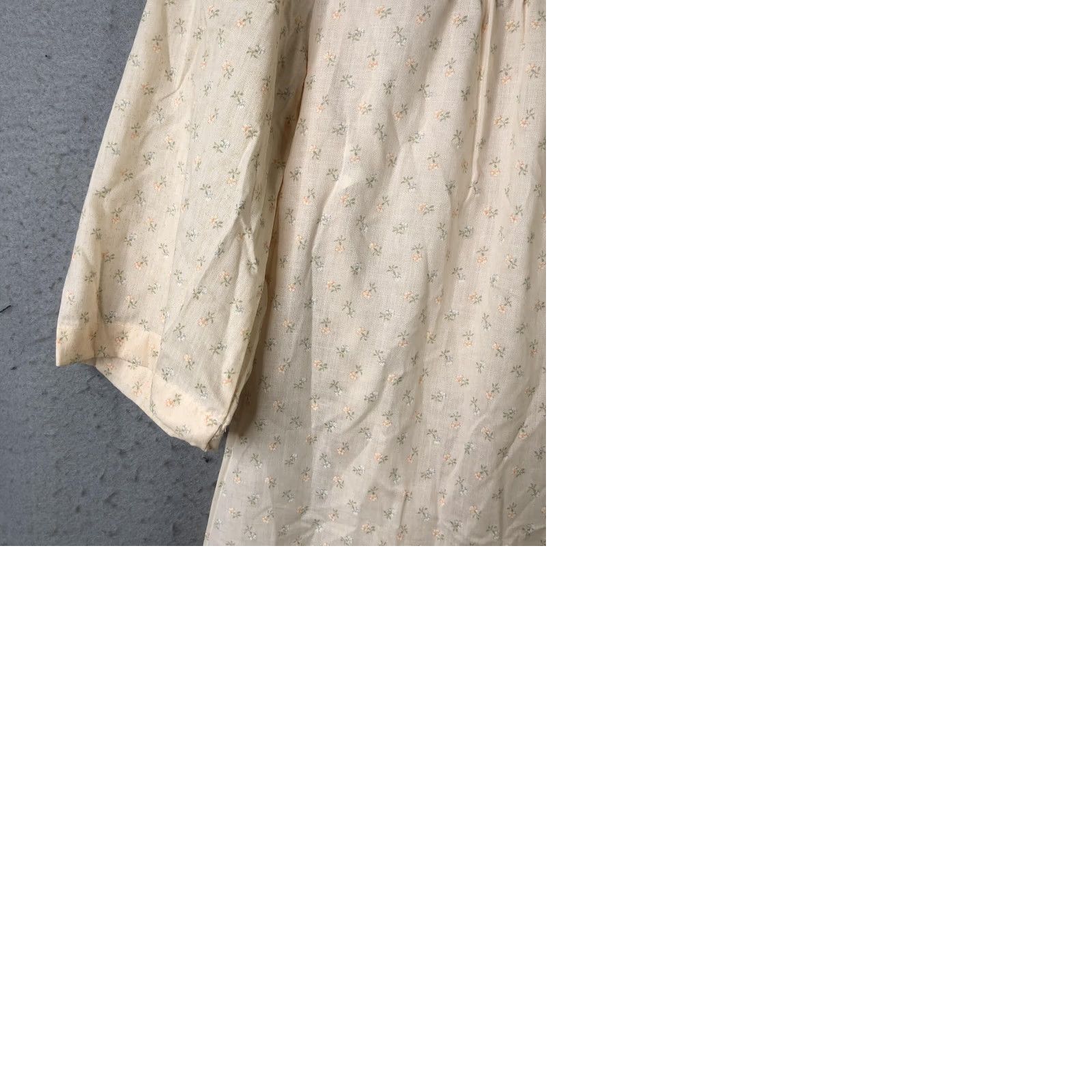 Vintage VINTAGE Tessie Gown Womens M Nightgown Floral 3/4 Sleeve White Cotton Polyester Midi Nightgown Womens Size ONE SIZE - 10 Thumbnail