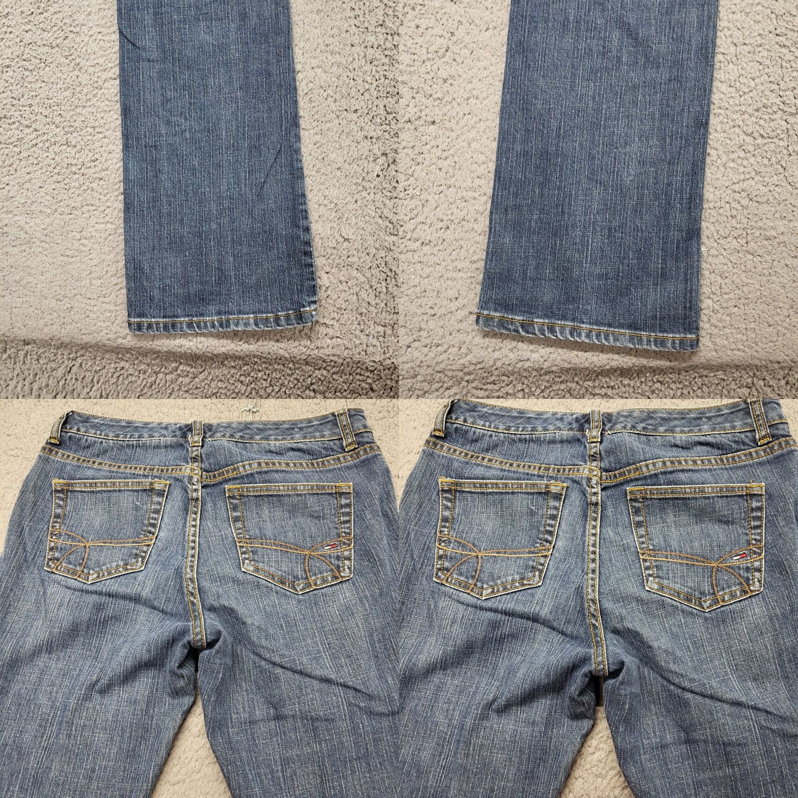 Tommy Hilfiger Tommy Hilfiger Denim Jeans 4R Mid Rise Straight Leg Blue Medium Wash 5-Pocket Ladies Regular Fit Logo Hipster 90s Size 27" / US 4 / IT 40 - 9 Thumbnail