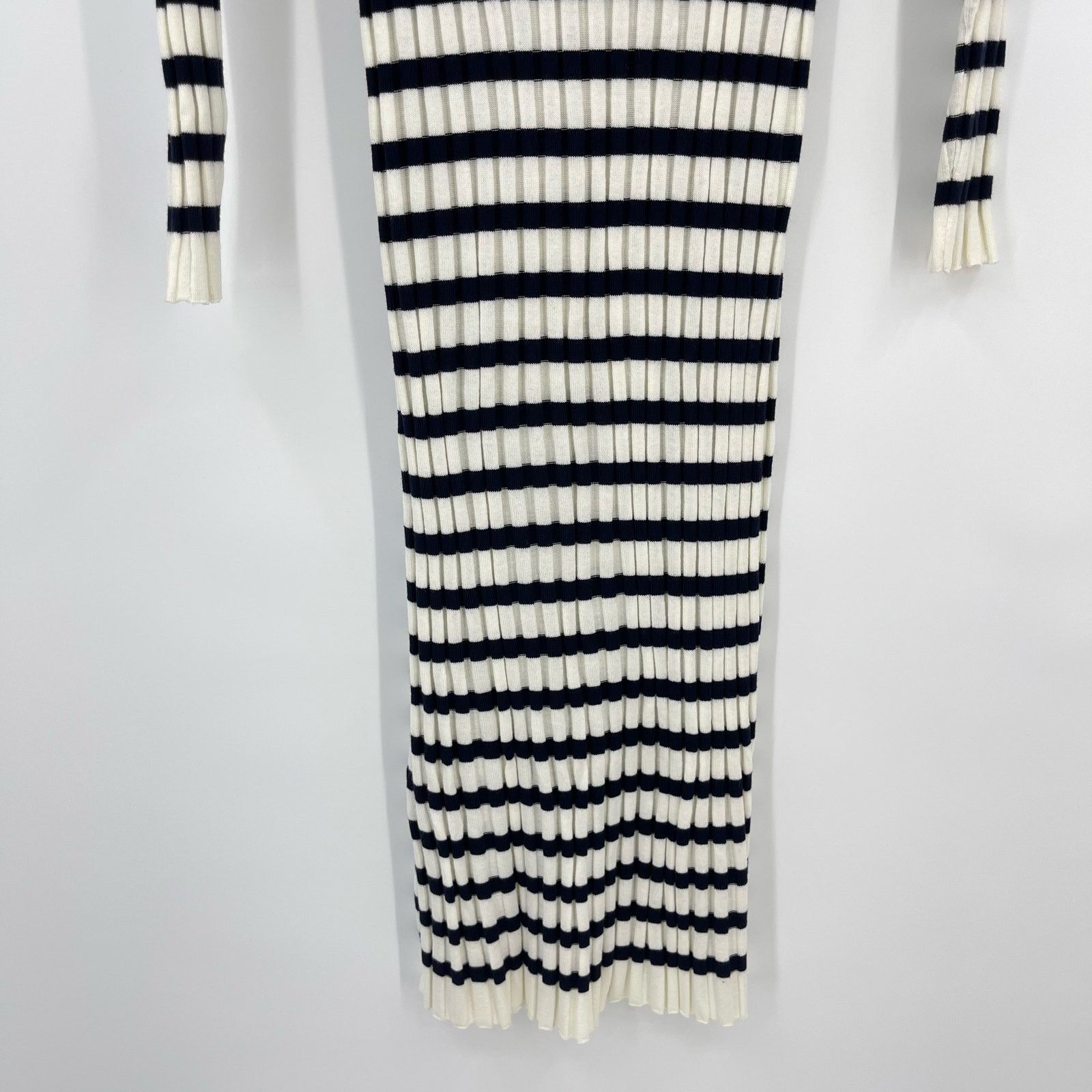 Sezane Sezane | Katrina Dress Ecru Navy Striped Sweater Dress XL Size XL / US 12-14 / IT 48-50 - 10 Thumbnail