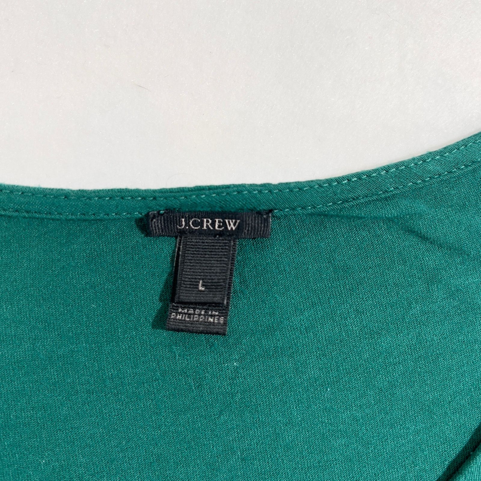 J.Crew J. Crew Cap Sleeve Pullover Blouse Style H4622 Teal Green Size L / US 10 / IT 46 - 2 Thumbnail