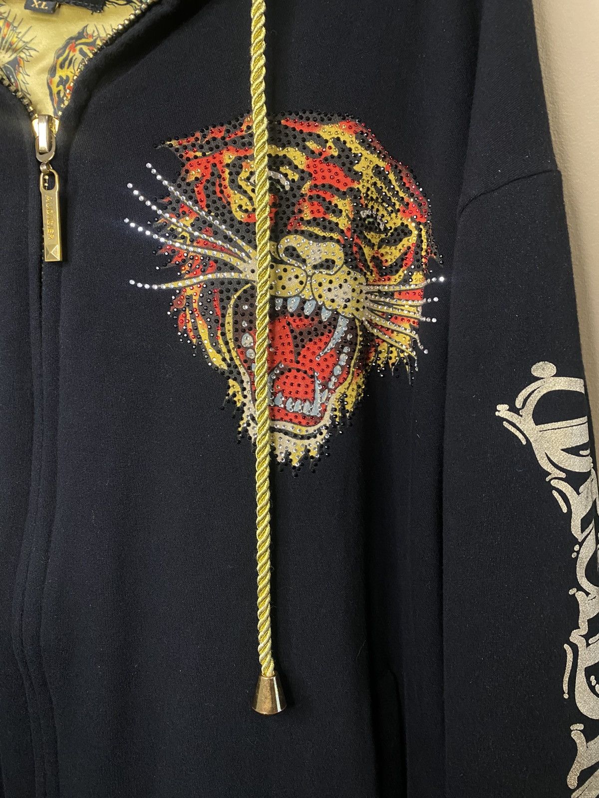 Christian Audigier Vintage Ed Hardy by Christian Audigier Zip Up Sweater Size US XL / EU 56 / 4 - 4 Thumbnail