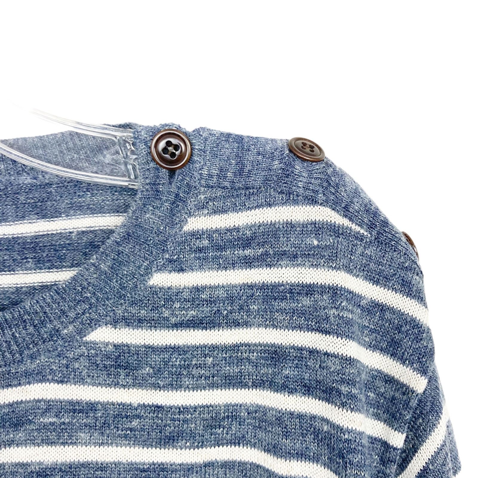 J.Crew J. Crew Blue White Striped Wool Blend Slim Fit Sweater Sz XL Size US XL / EU 56 / 4 - 2 Thumbnail