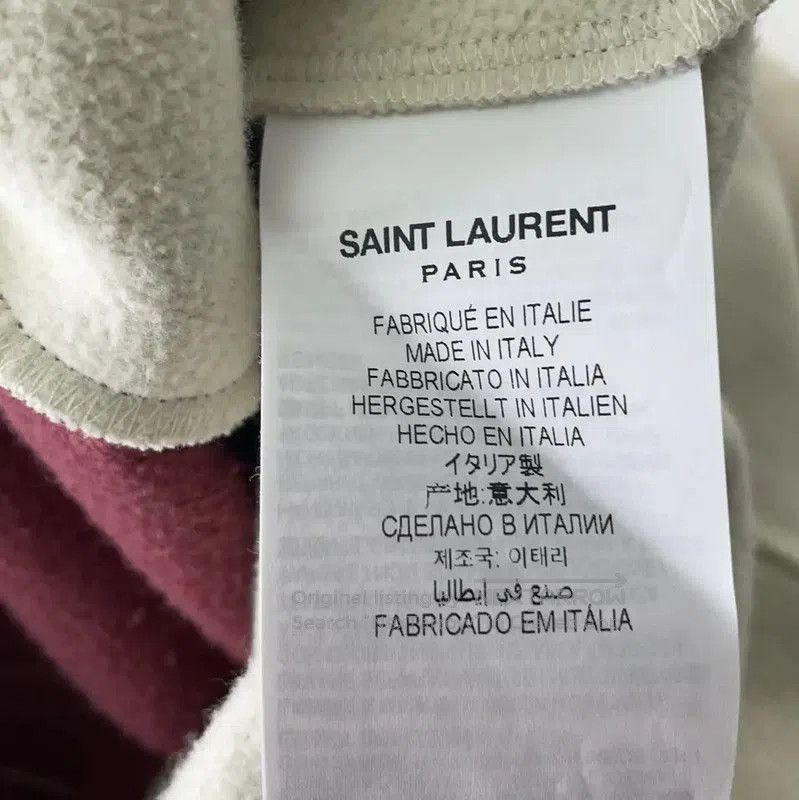Yves Saint Laurent YSL Light Gray Cotton Women's Hoodie . Size L / US 10 / IT 46 - 5 Thumbnail