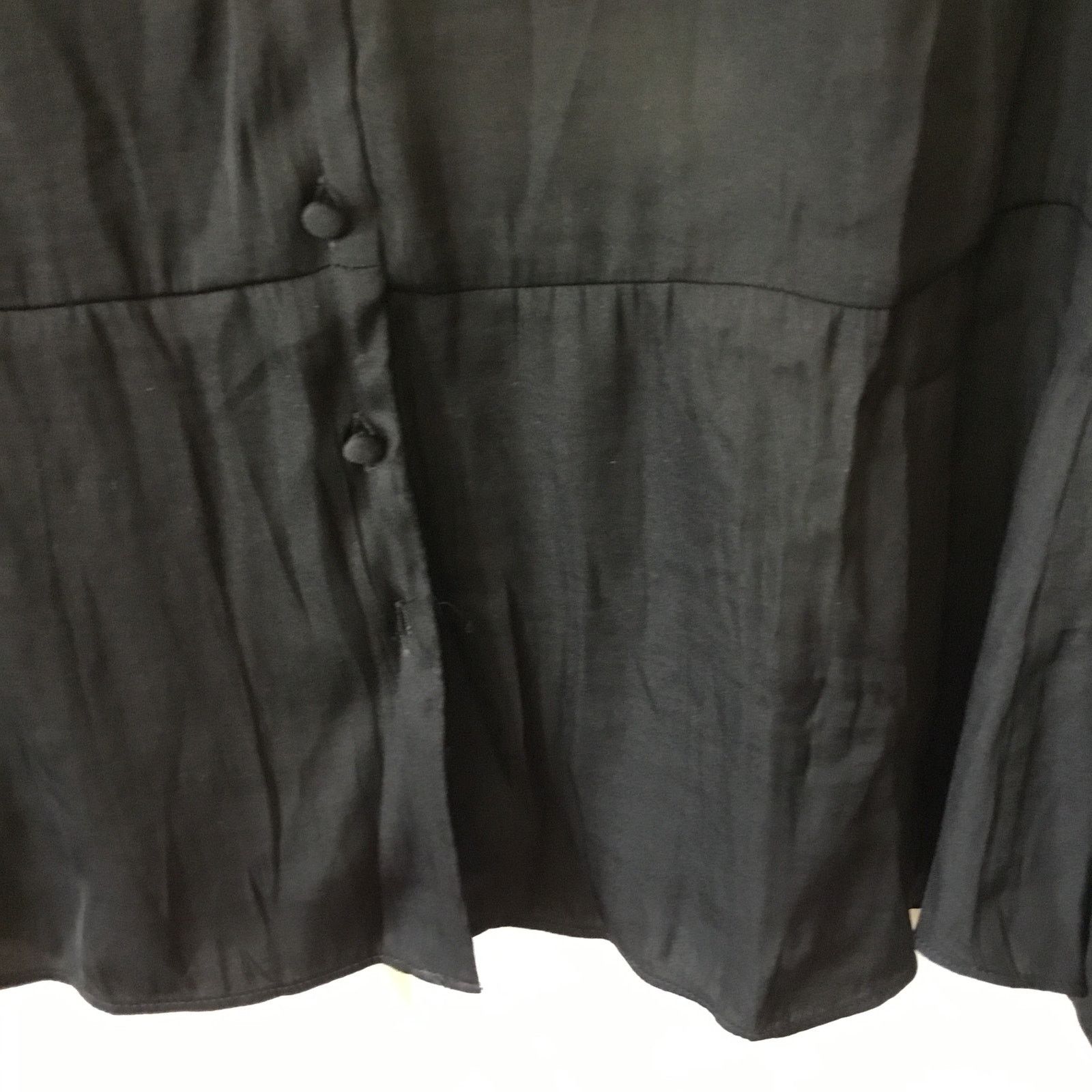 Loft LOFT Black Covered Button Blouse Size S / US 4 / IT 40 - 12 Thumbnail