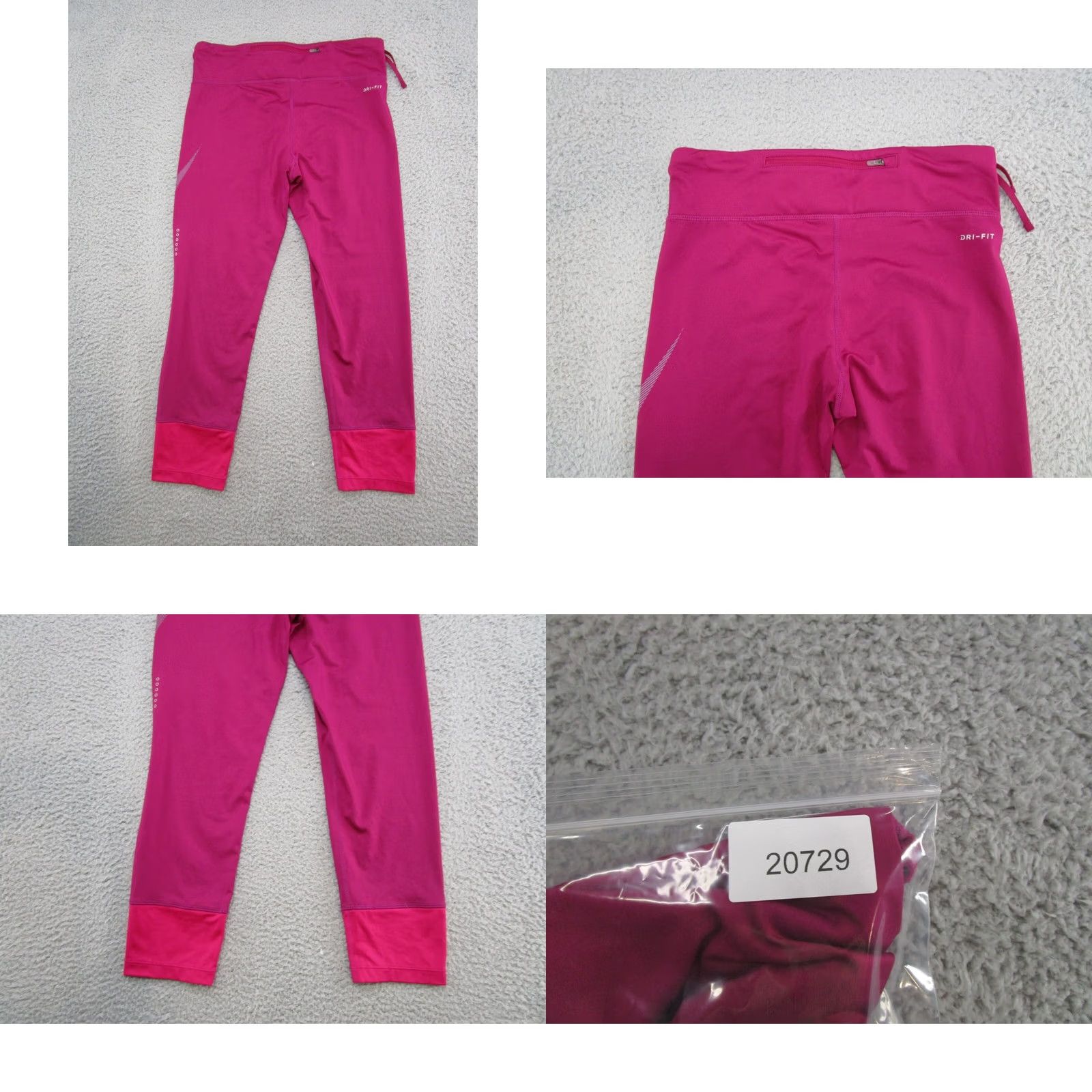 Nike Nike Dri Fit Women's Pink Cropped Leggings Size M | Big Swoosh, Yoga & Training, Cross Training, Gym & Training Size 32" / US 10 / IT 46 - 9 Thumbnail