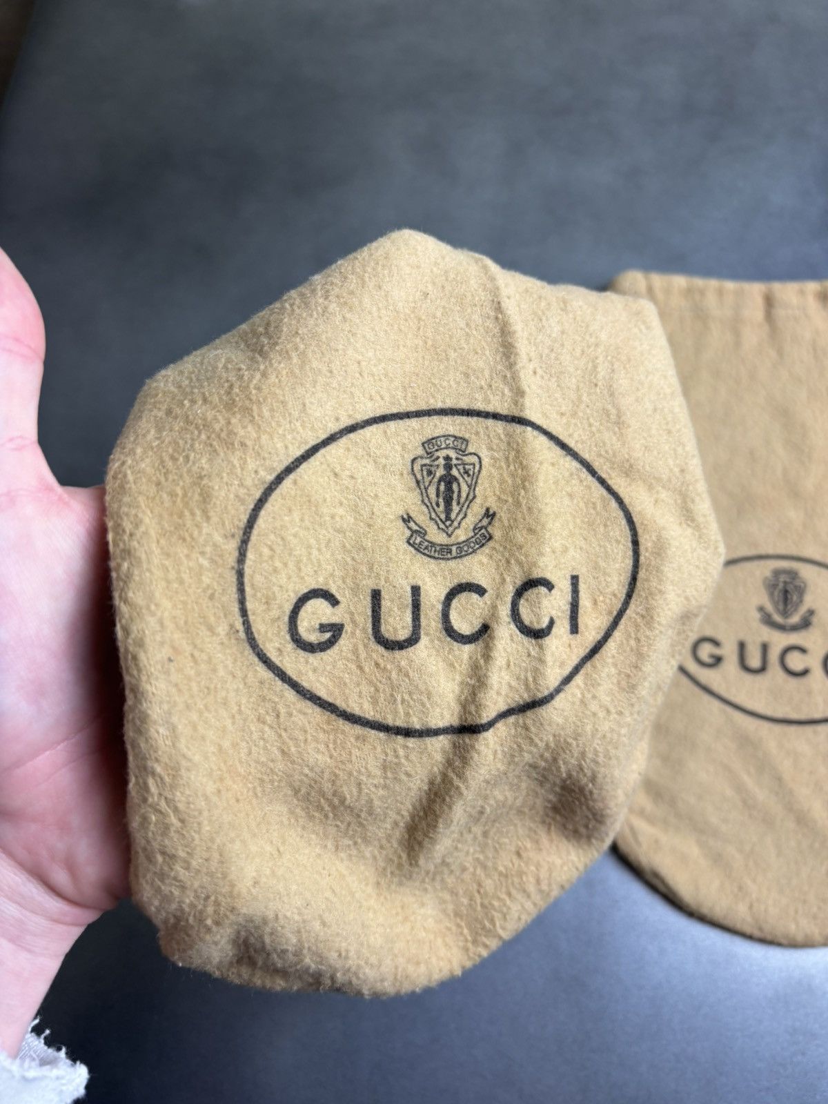 Gucci × Vintage 1970s Gucci Dust Bags 70s Vintage Gucci Bag Set Shoe Covers Size ONE SIZE - 6 Thumbnail