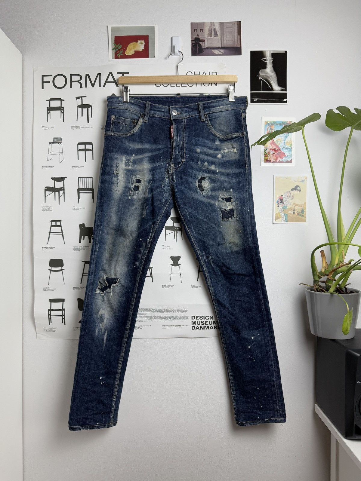 Designer × Dsquared2 Dsquared2 paint splash denim jeans pants 46 designer luxury Size US 30 / EU 46 - 1 Thumbnail