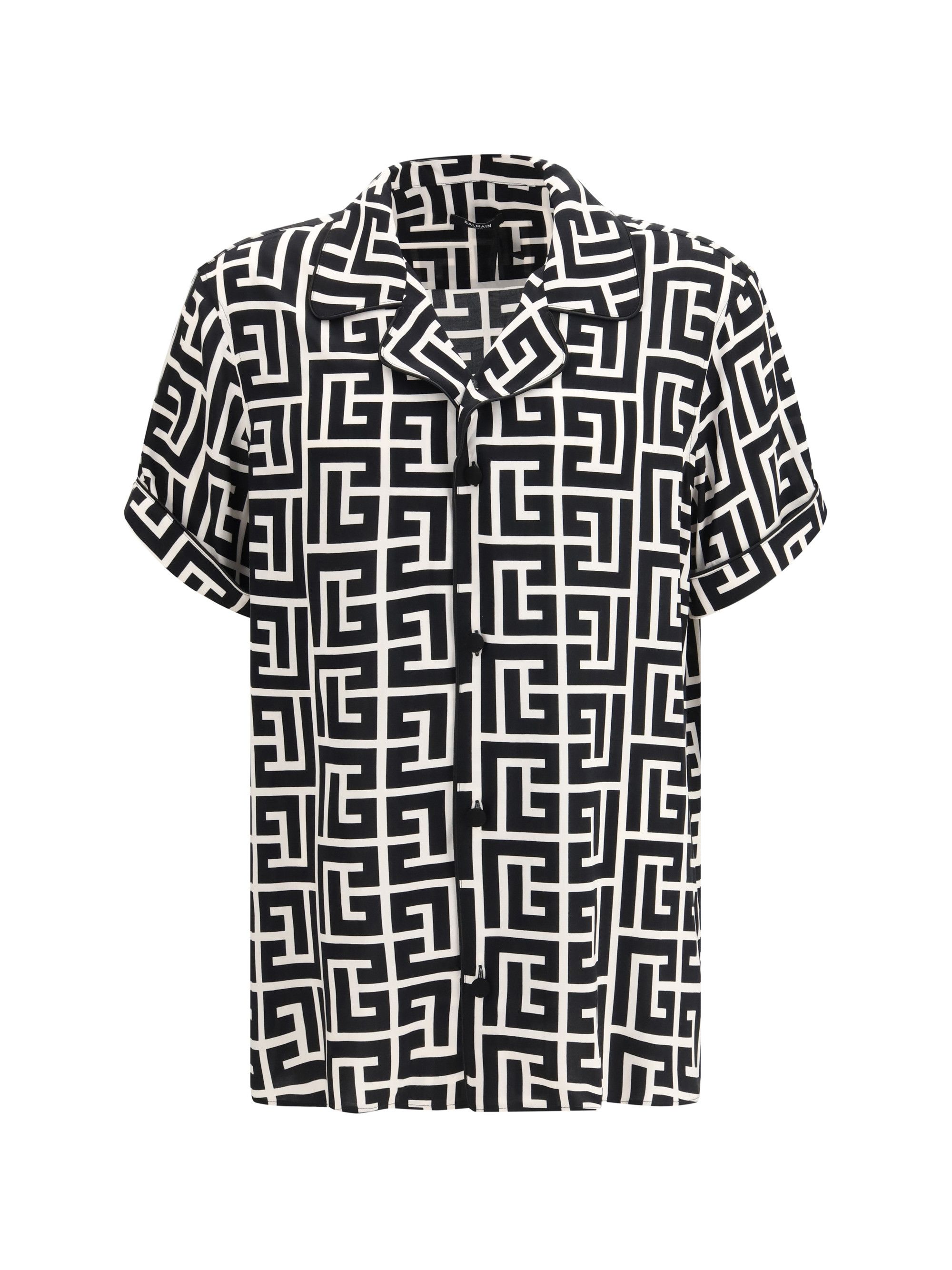 Balmain Monogram-print pajama Shirt Size US L / EU 52-54 / 3 - 1 Thumbnail