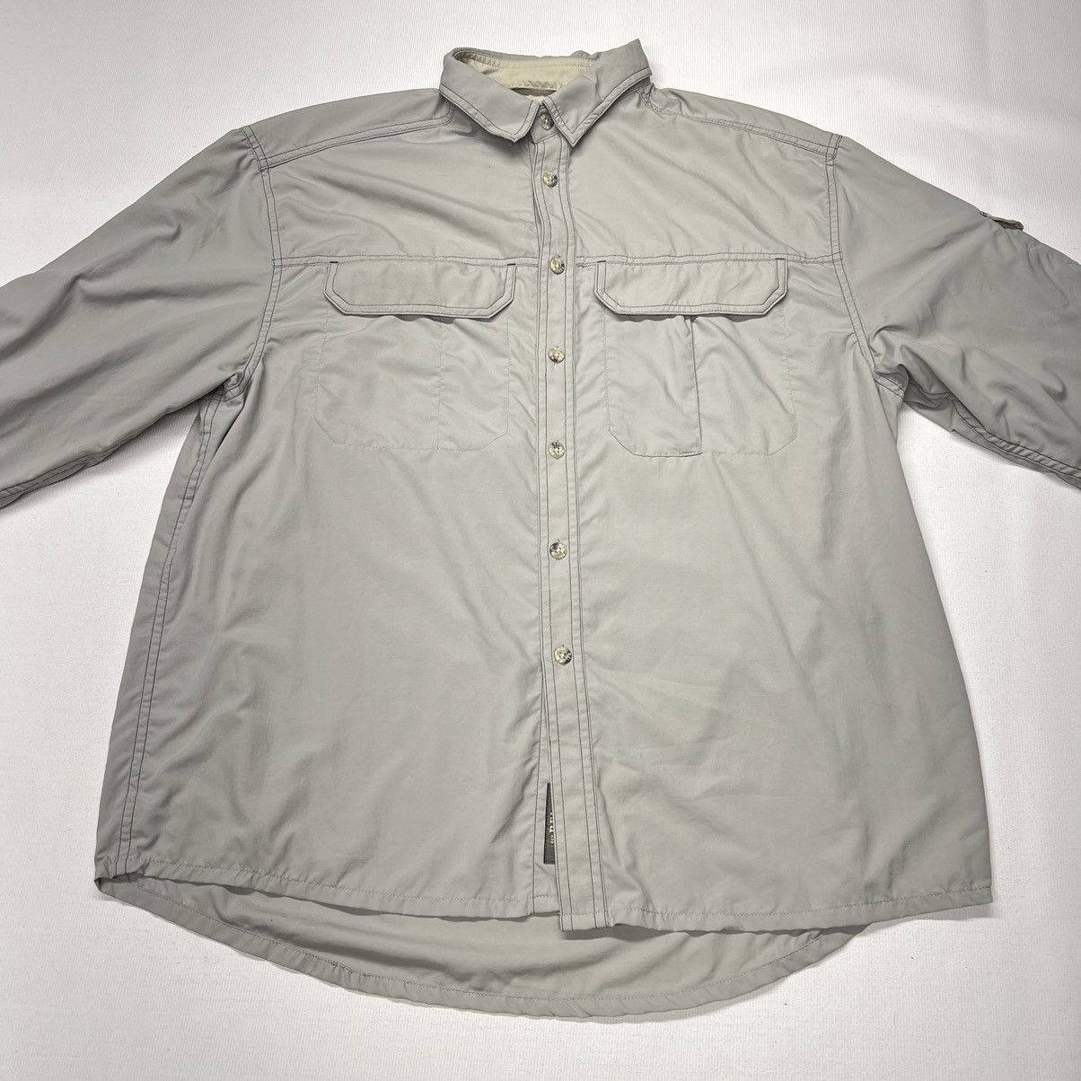 Rei REI Shirt Grey Vented Nylon Long Sleeve UPF 50+ Fly Fishing Size US M / EU 48-50 / 2 - 2 Thumbnail