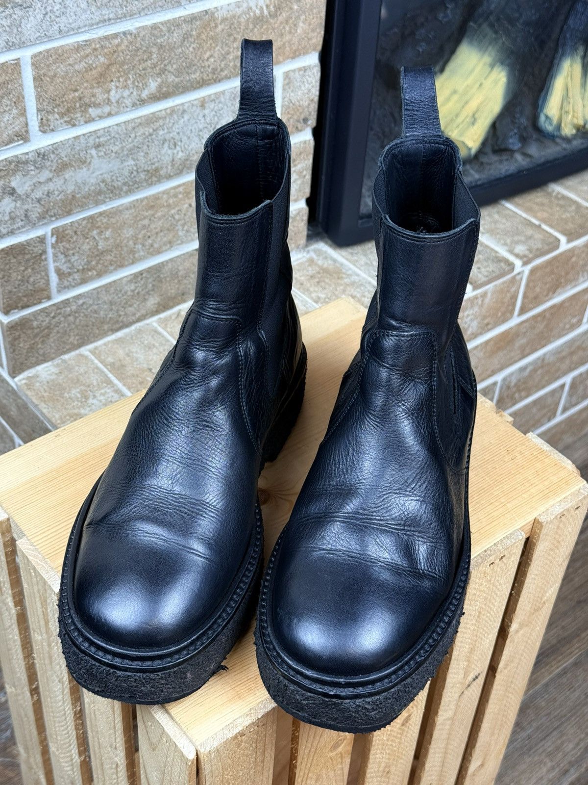 Isabel Marant Isabel Marant Black Celton Leather Ankle Chelsea Boots Size US 10 / IT 40 - 8 Thumbnail