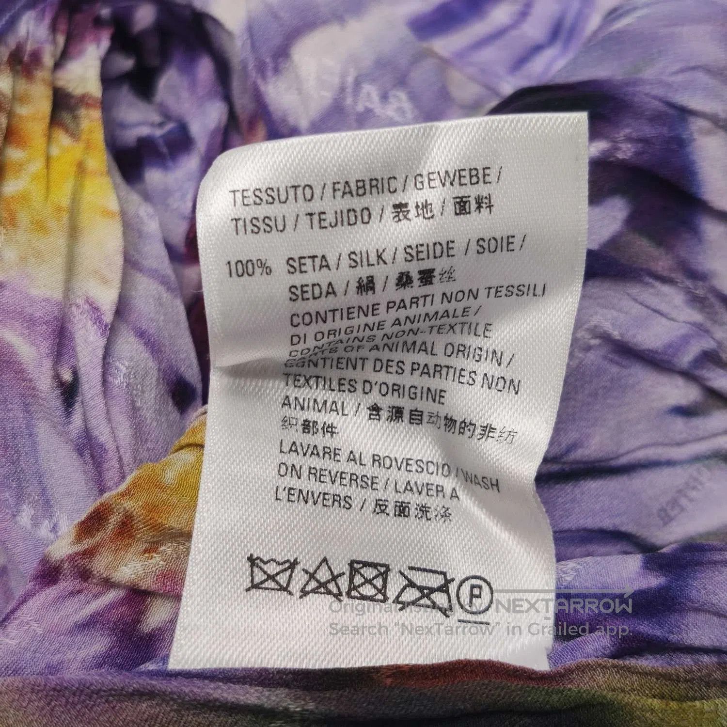 Balenciaga Balenciaga Purple Floral Silk Collared Shirt XXS. Size XXS / US 00 / IT 34 - 8 Thumbnail