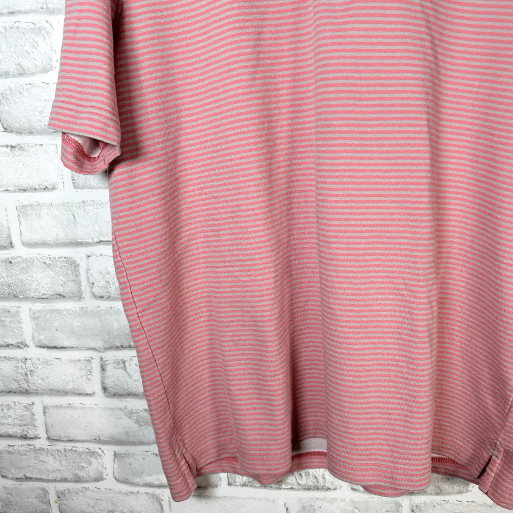 Vintage VINTAGE The Black Dog Pink Striped Polo Shirt Men Large Dog Theme Casual Size US L / EU 52-54 / 3 - 3 Thumbnail