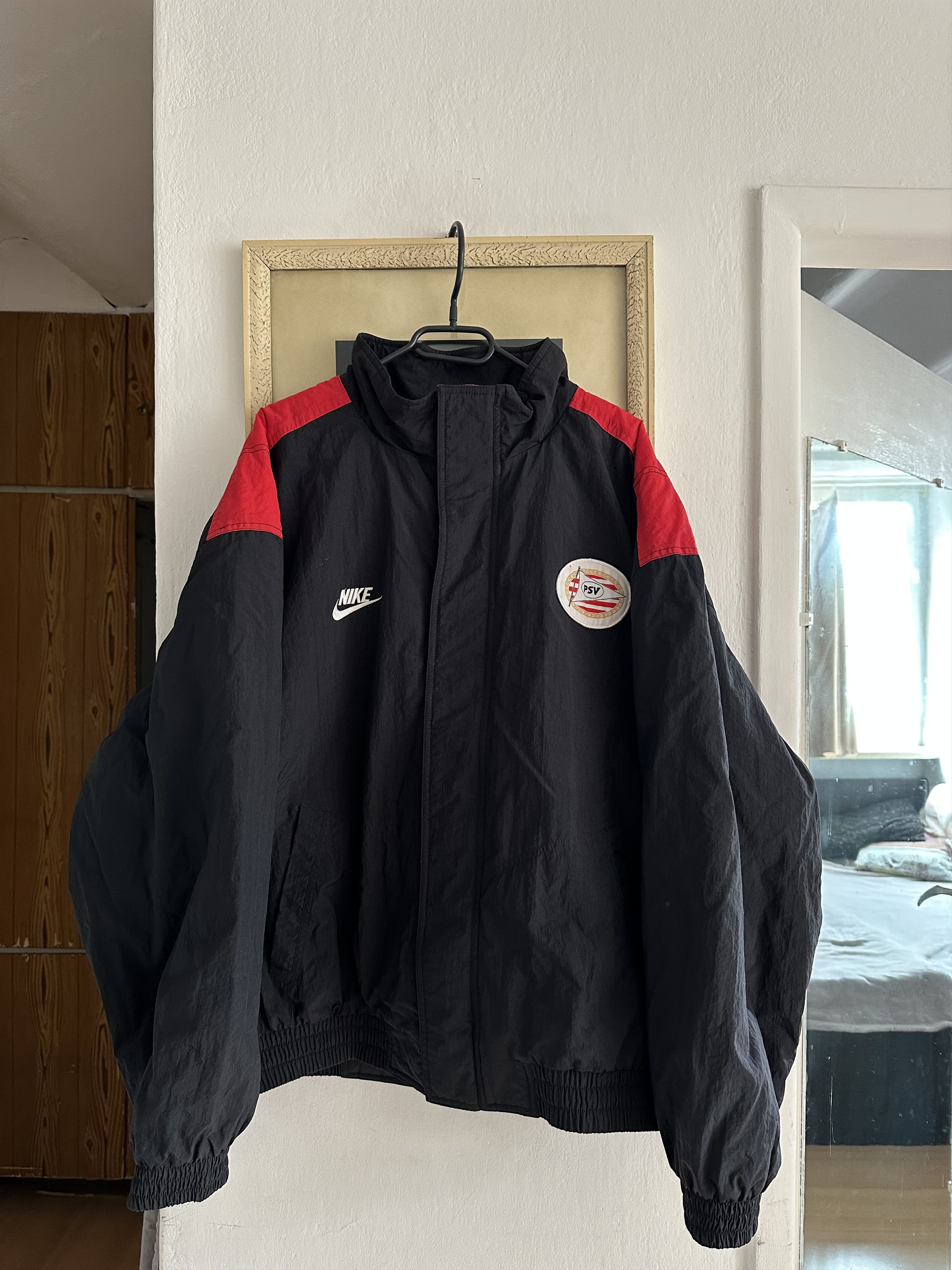 image of Vintage Nike Psv Eindhoven Football Jacket Soccer Hype in Black, Men's (Size 2XL)