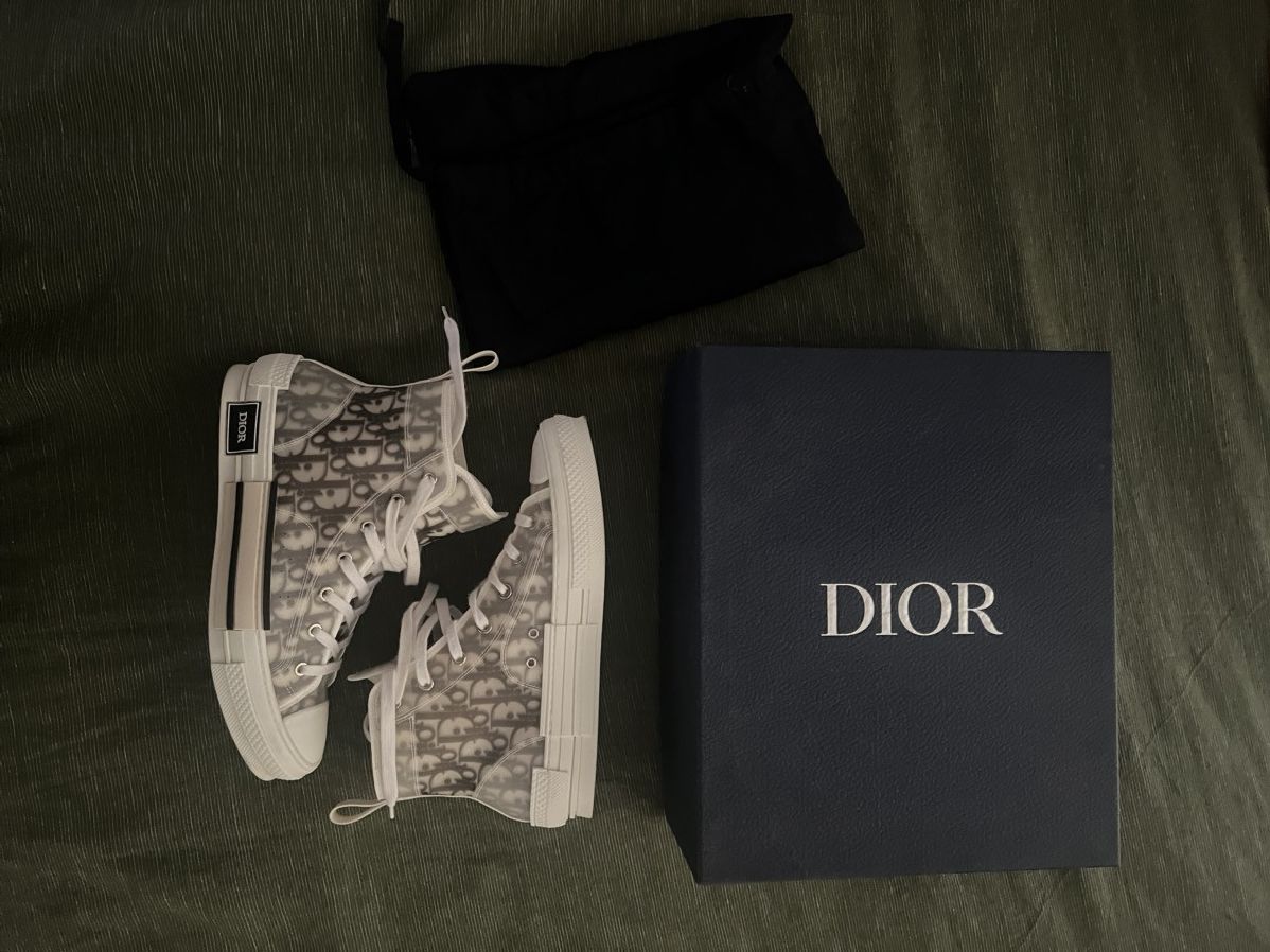 Dior Christian Dior B23 High Top Oblique Sneakers Size US 9 / EU 42 - 2 Thumbnail