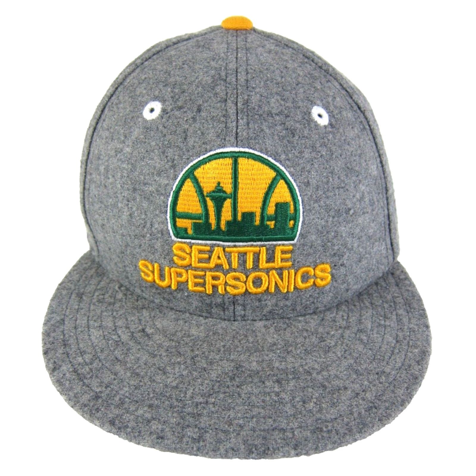 Mitchell & Ness VINTAGE Seattle Supersonics Mitchell & Ness Grey Wool Blend Hat 7 3/8 Fitted Size ONE SIZE - 2 Thumbnail