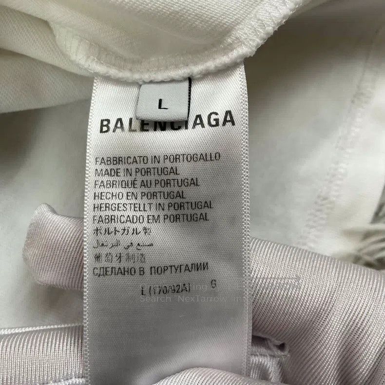 Balenciaga Balenciaga White Embroidered Logo Short Sleeve Size US L / EU 52-54 / 3 - 7 Thumbnail