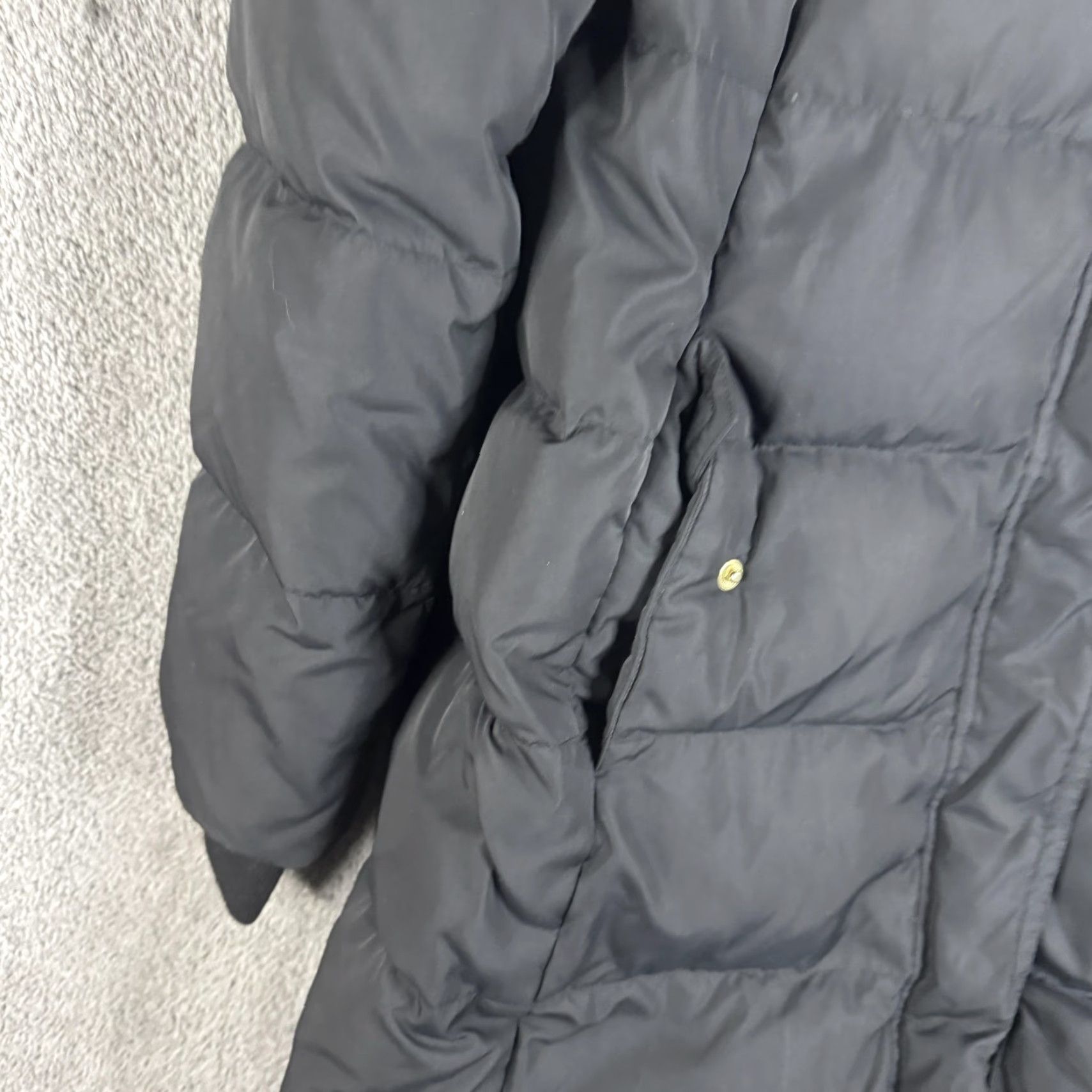 J.Crew J.Crew Puffer Coat Womens Medium Black Hooded Down Full Zip Pockets Warm Winter Size M / US 6-8 / IT 42-44 - 2 Thumbnail