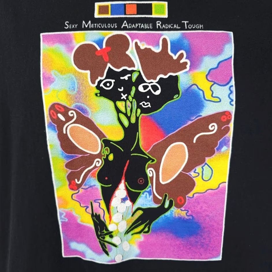 Fruit Of The Loom Fruit of the Loom Abstract Art T Shirt Mens L Black Crew Neck Short Sleeve Computer-IRR-? Size US L / EU 52-54 / 3 - 3 Thumbnail