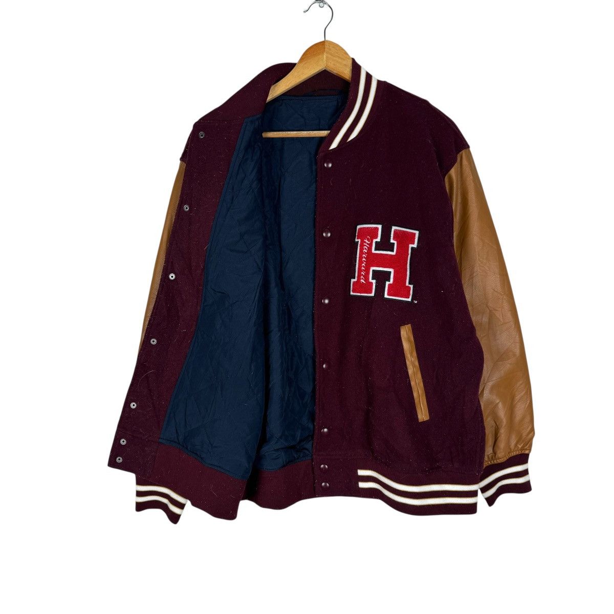 GU 🌟GU X UNIVERSITY HARVARD VARSITY SYNTHETIC LEATHER JACKET Size US L / EU 52-54 / 3 - 7 Thumbnail
