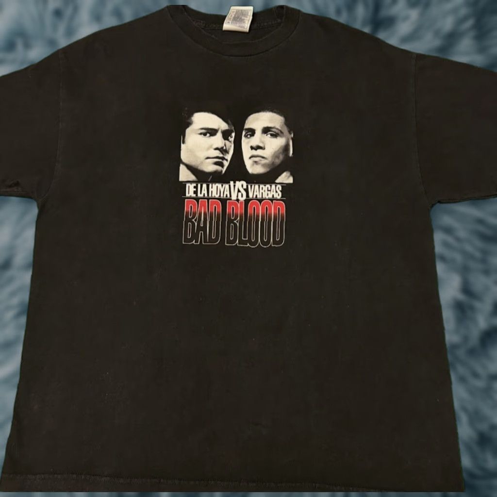 Vintage VINTAGE Oscar De La Hoya Boxing Vs Fernando Vargas Bad Blood Shirt Mens XL Black 90s Sports Boxing T-Shirt Mauro de la Hoya? Size US XL / EU 56 / 4 - 1 Thumbnail