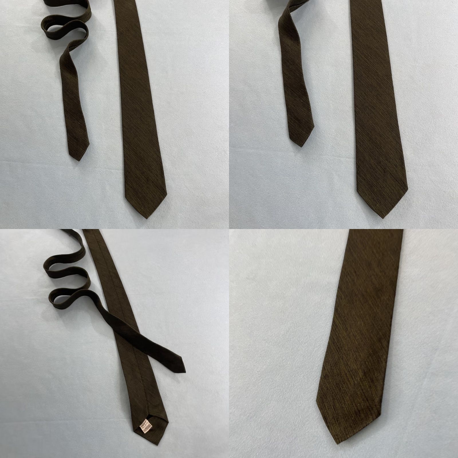 MCM vtg 60s Superba All Silk Skinny Tie MCM Slim Capsule Necktie Green Gray 2.2x58 Capsule Narrow Necktie Size ONE SIZE - 10 Thumbnail