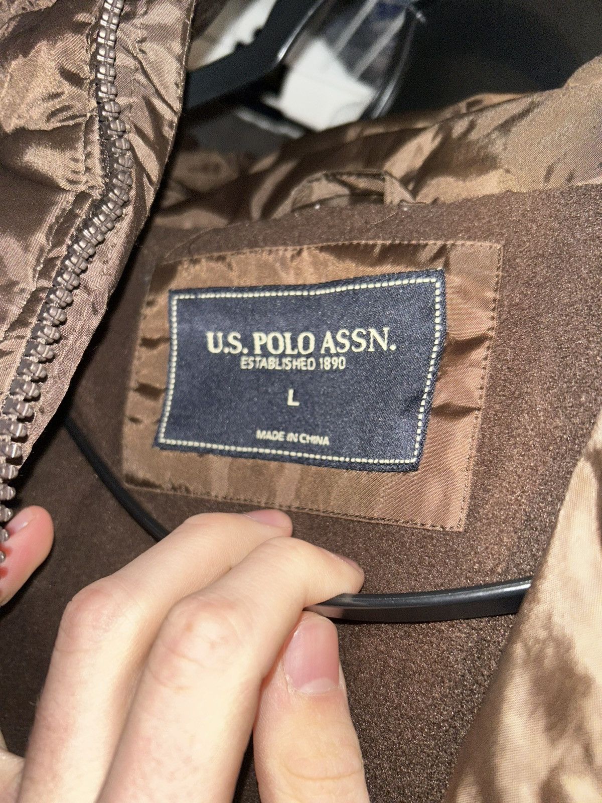 U.S. Polo Assn. Polo Puffer Brown Size US L / EU 52-54 / 3 - 3 Thumbnail