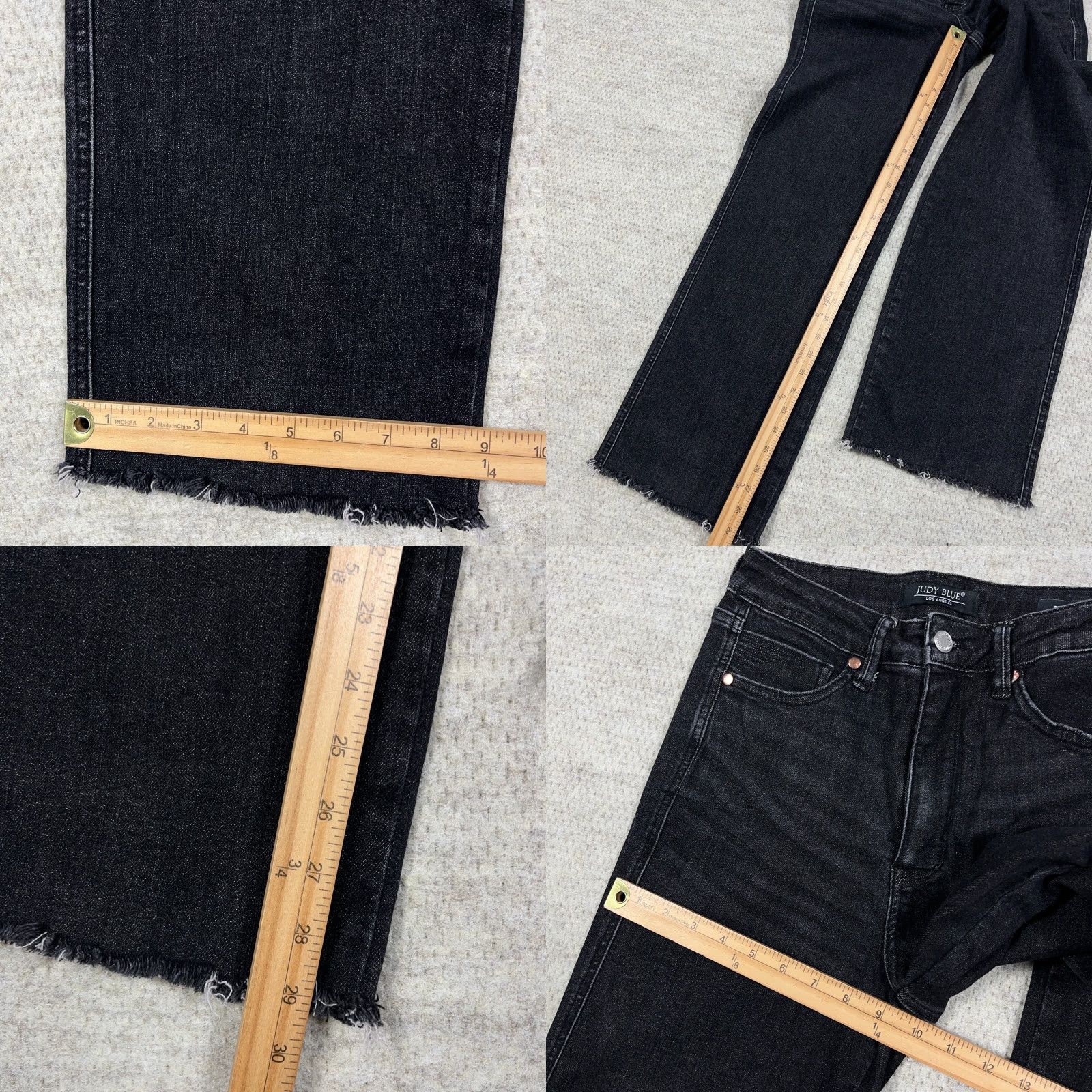 Vintage Judy Blue Jeans Women 5 27 Straight Leg Relaxed Fit Black Wash Frayed Raw Hem - Vintage? No Size 27" / US 4 / IT 40 - 8 Thumbnail