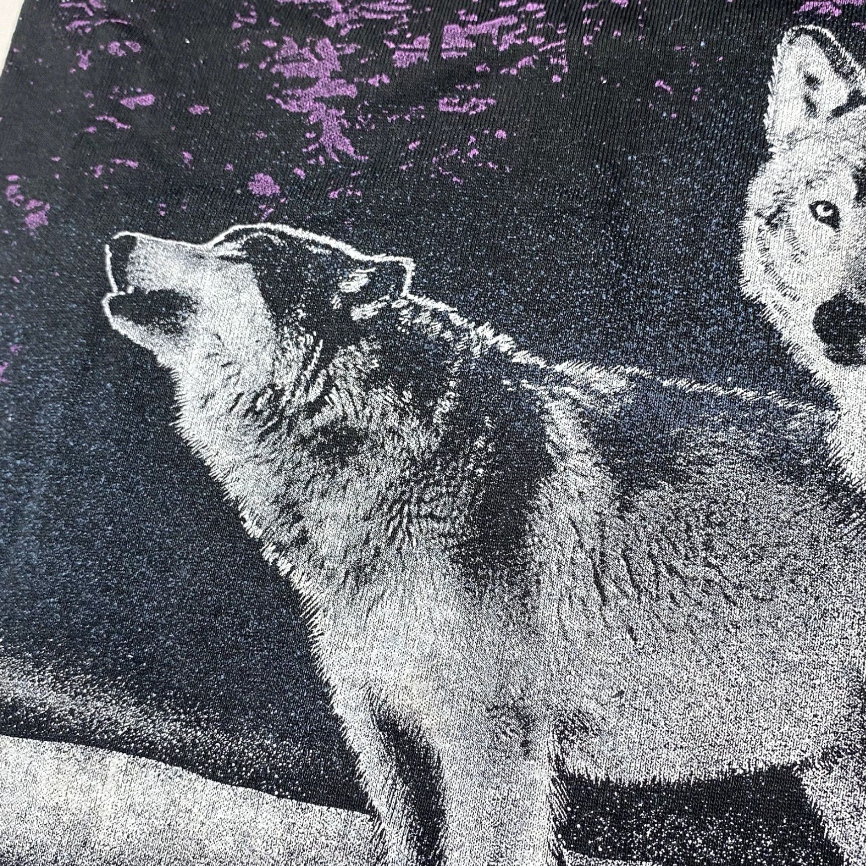 Anvil VINTAGE 90s AOP Wolves Single Stitch T-Shirt Double Sided Made In USA XL Size US XL / EU 56 / 4 - 2 Thumbnail