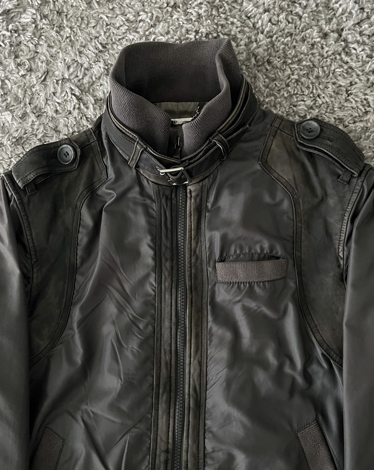 Dolce & Gabbana Dolce & Gabbana 2000's Leather Panelled Nylon Jacket Size US M / EU 48-50 / 2 - 3 Thumbnail