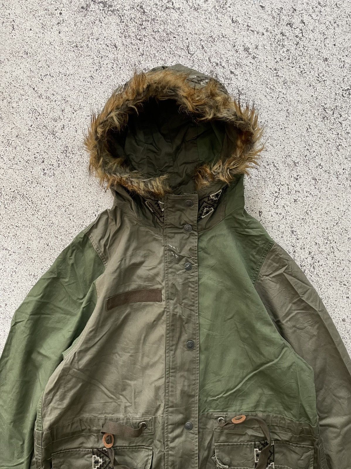 Other 2000s Titicaca - Fur Hoodie Unique Fishtail Parka Hippie Size US M / EU 48-50 / 2 - 1 Thumbnail