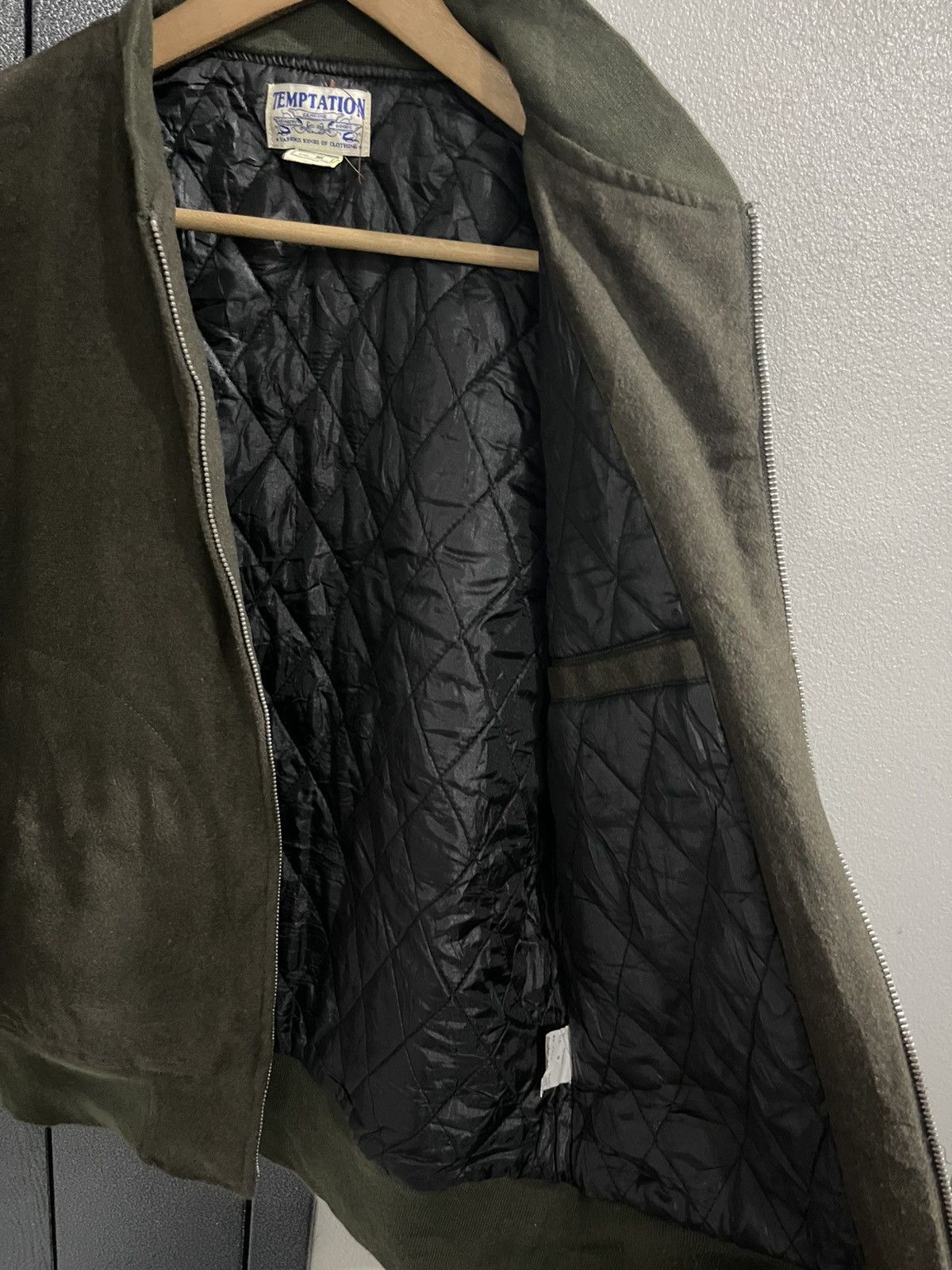 Japanese Brand Vintage Temptation Bomber Wool Jacket Size US M / EU 48-50 / 2 - 9 Thumbnail