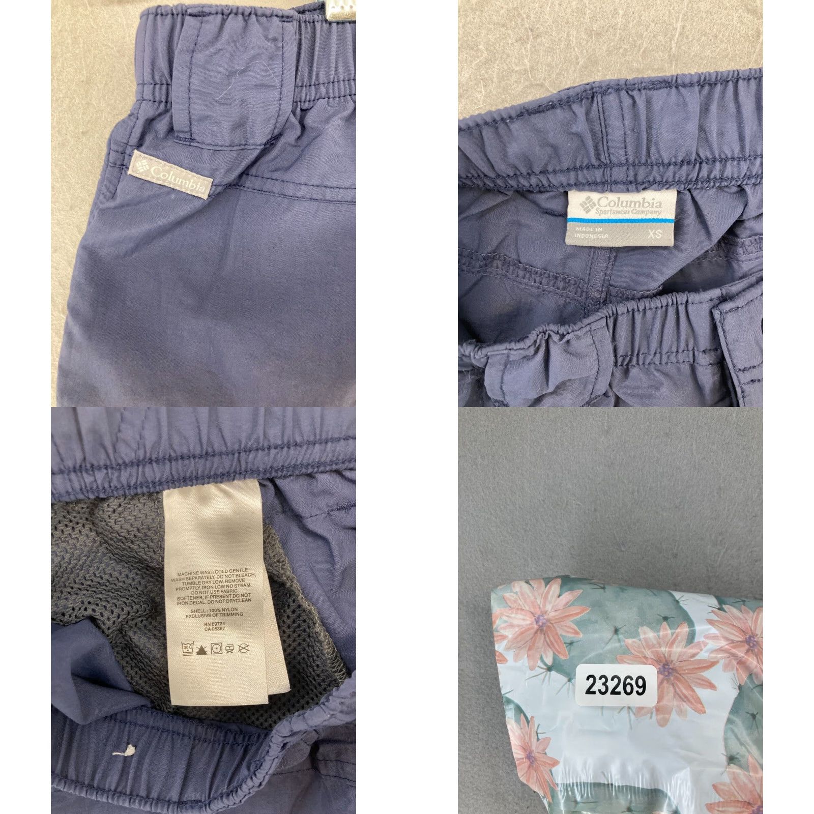 Vintage Columbia Womens Shorts XS Blue Outdoor Hiking Cargo Snap Size 26" / US 2 / IT 38 - 8 Thumbnail