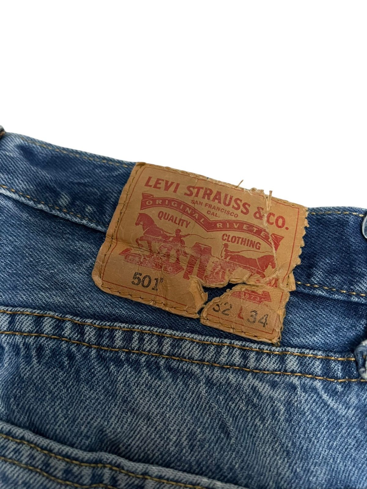 Levi's Vintage Levis 501 Distressed Mud Wash Jean Rare Size US 29 - 16 Thumbnail