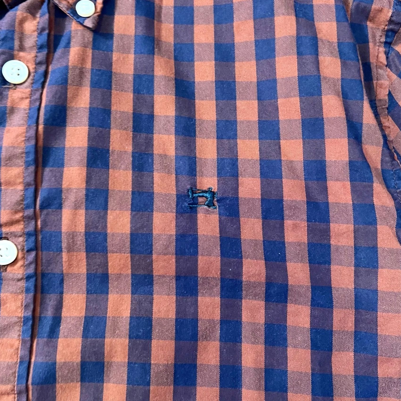 Scotch & Soda Scotch & Soda Shirt Mens Large My Favorite Plaid Long Sleeve Button Nylon Blend Blue L Mens Size US L / EU 52-54 / 3 - 2 Thumbnail