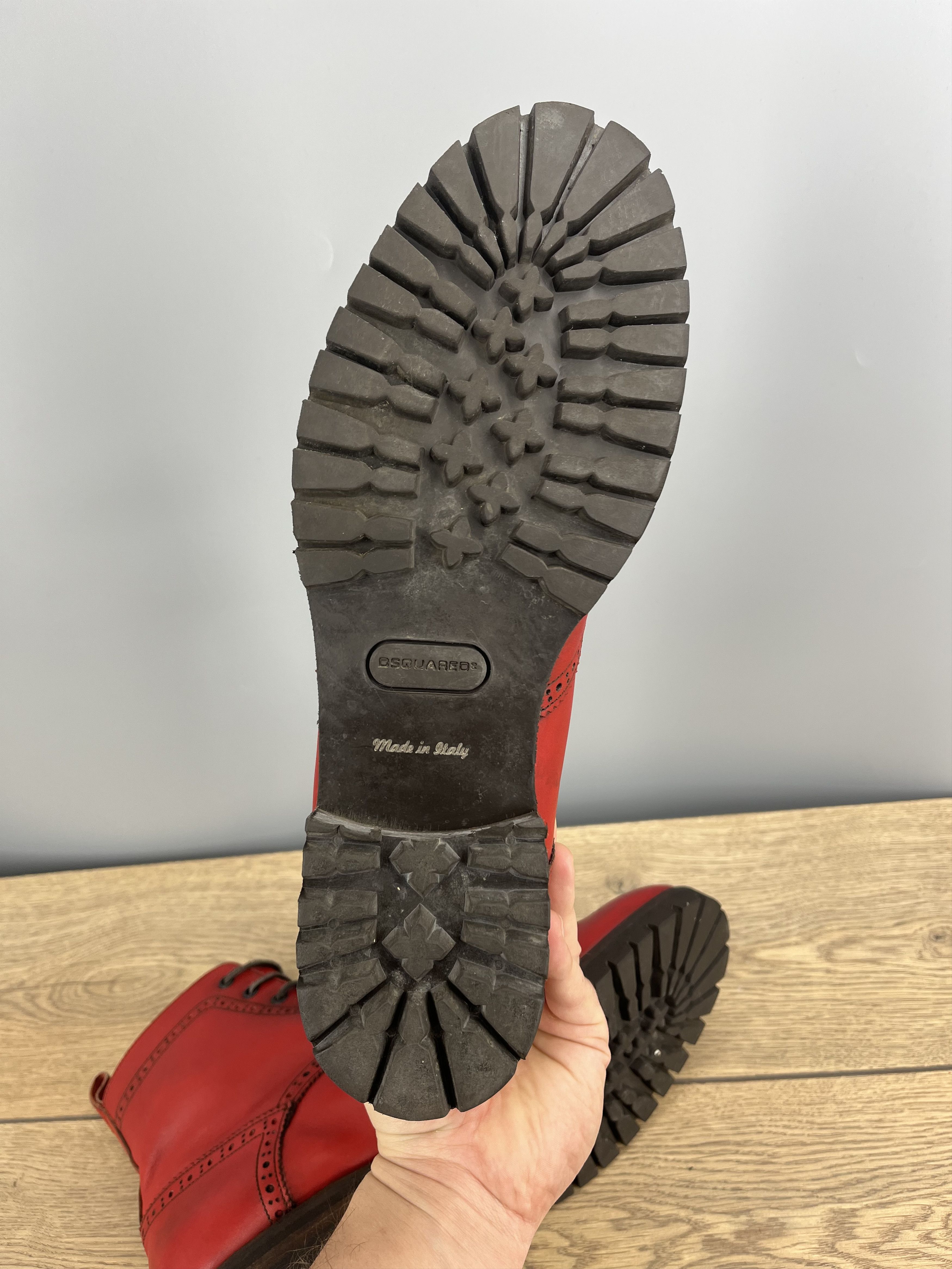 Dsquared2 Share Dsquared2 Red Leather Boots Brogue Made in Italy EU 46 Size US 13 / EU 46 - 7 Thumbnail