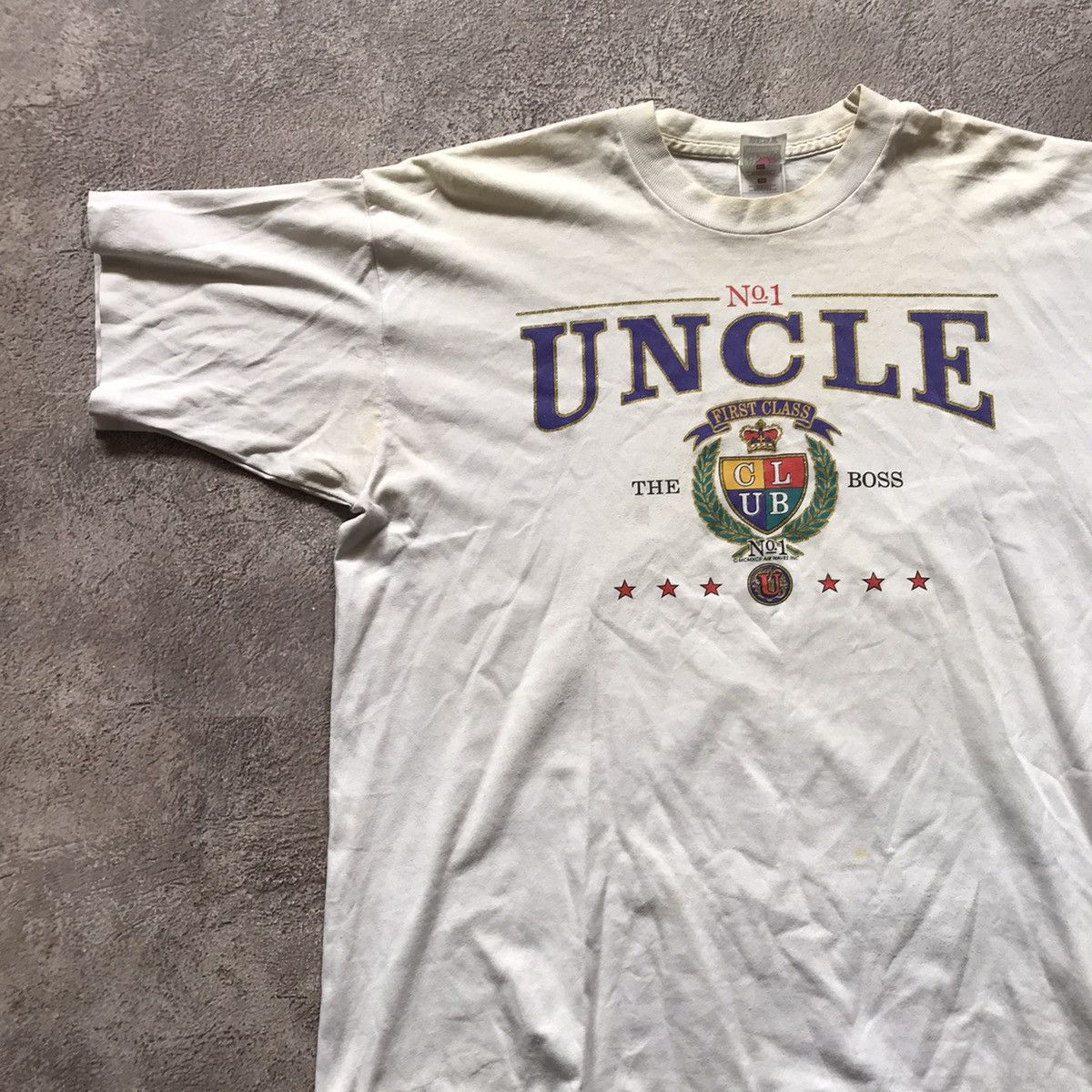 Vintage Vintage 90s Uncle Club Graphic Tee Sun Faded Y2K Relaxed XL Size US XL / EU 56 / 4 - 2 Thumbnail