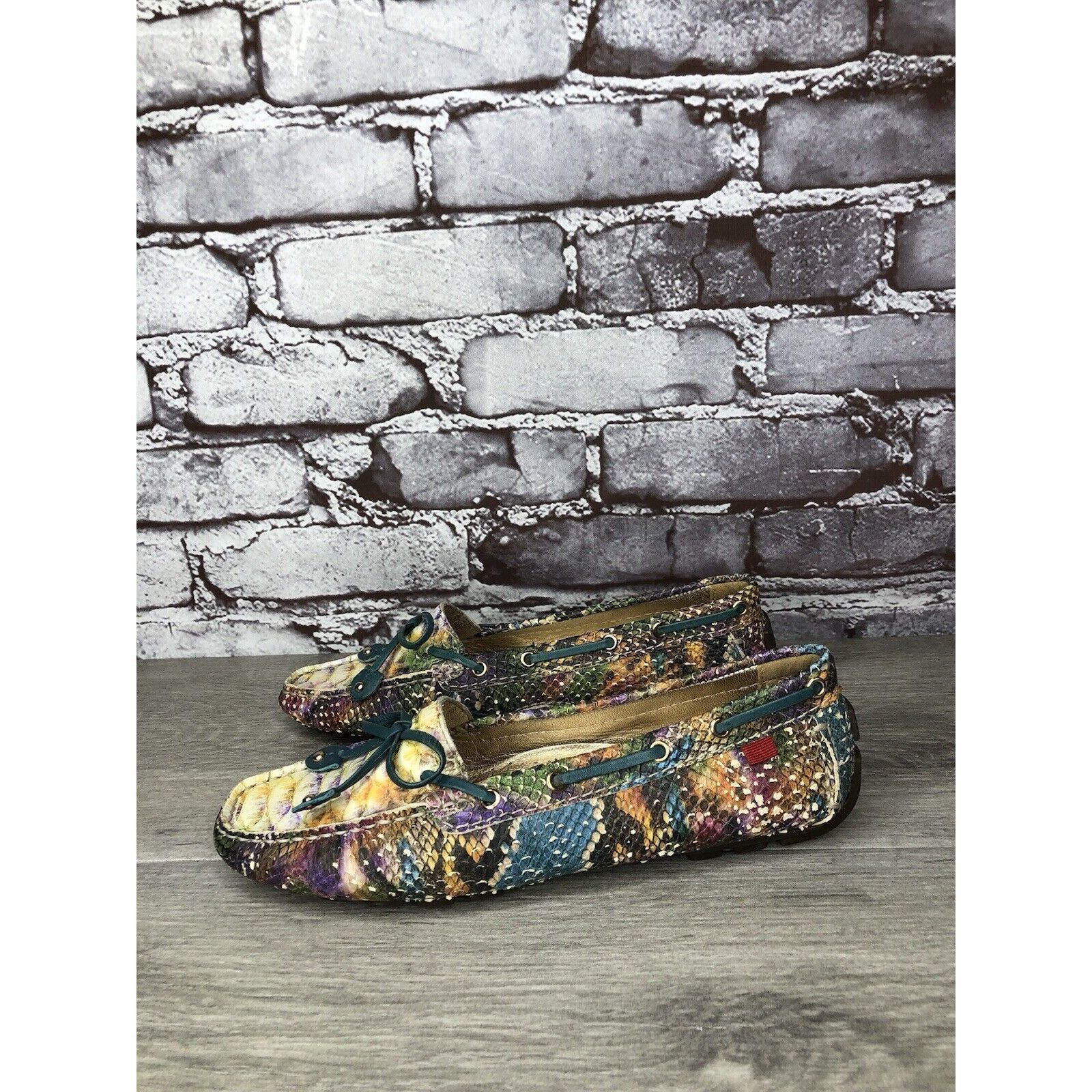 Joseph Marc Joseph New York Cypress Hill Yellow Snakeskin Moc Shoes Size US 6 / IT 36 - 19 Thumbnail